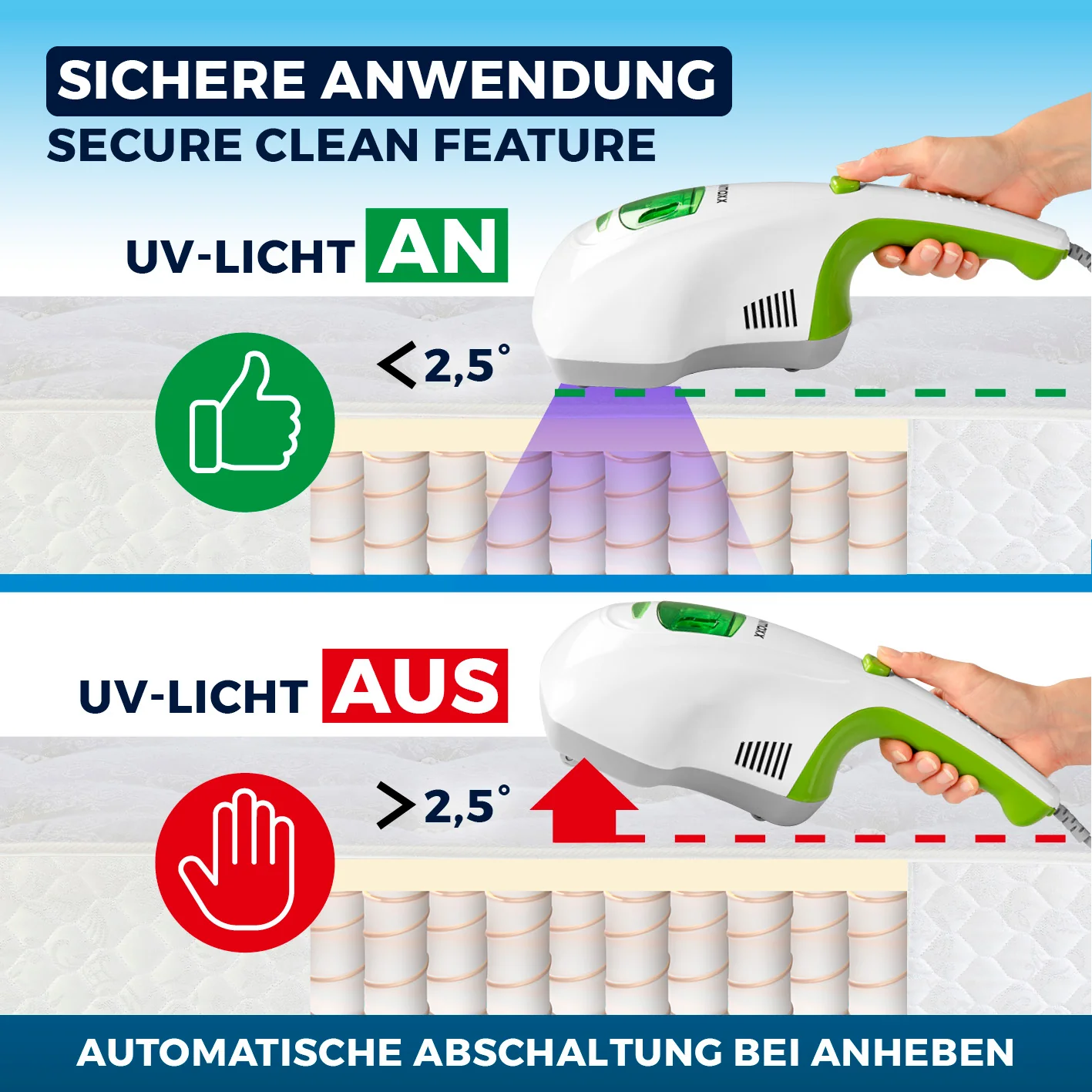 Milbensauger Vibration - Weiß/Limegreen - Image 6