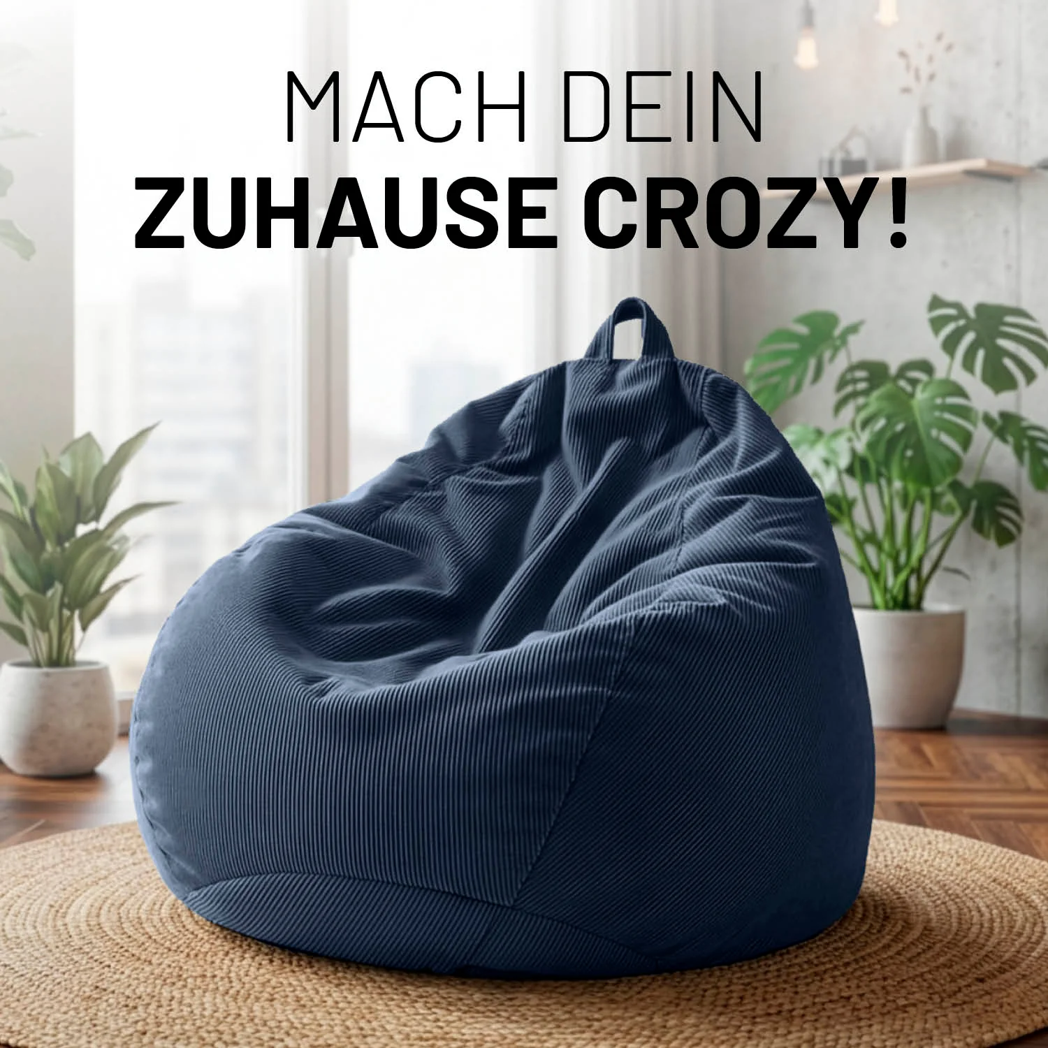 Comfort Line Sitzsack Feincord XL - 250 L - Dunkelblau - Image 9