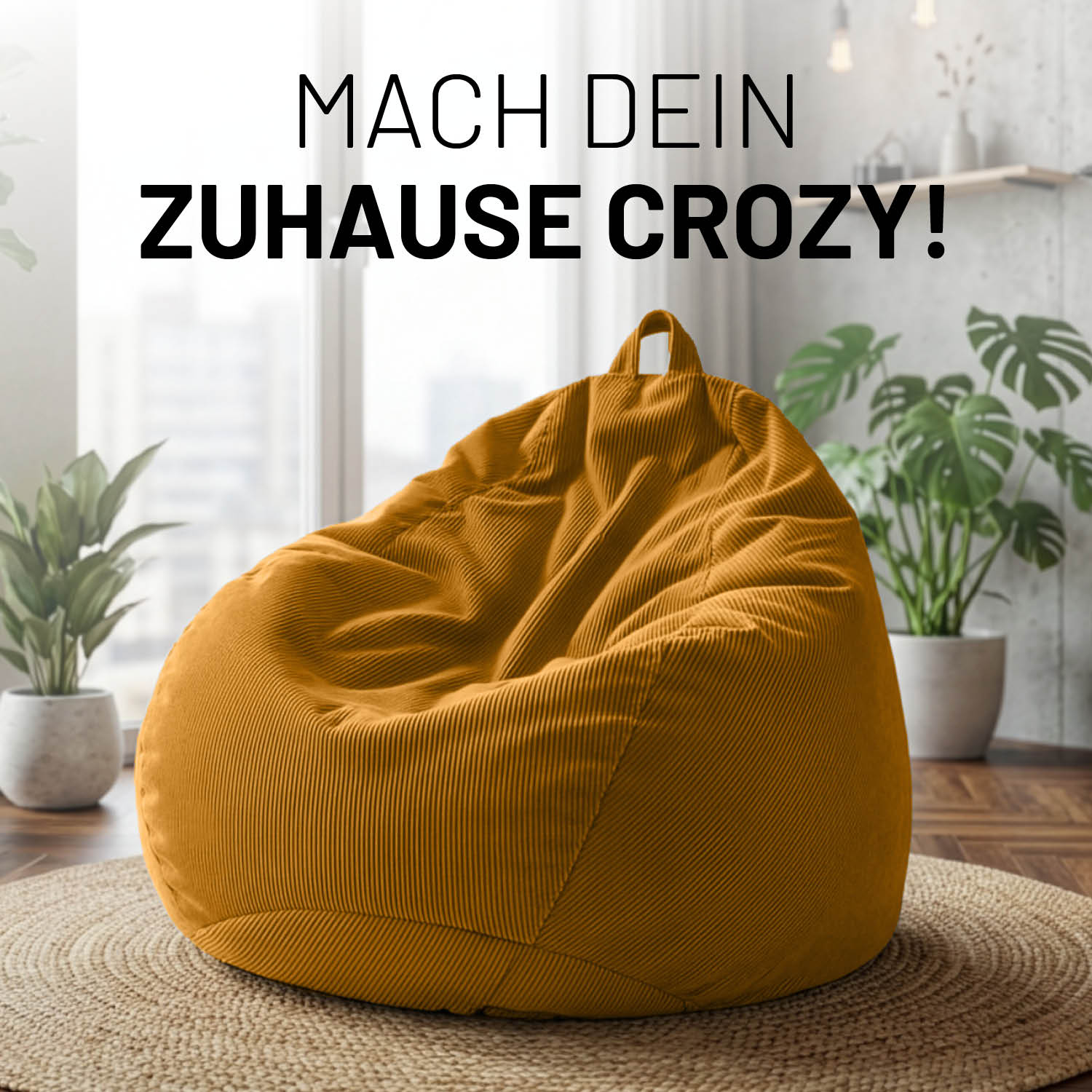 Comfort Line Sitzsack Feincord XL - 250 L - Senfgelb - Image 9