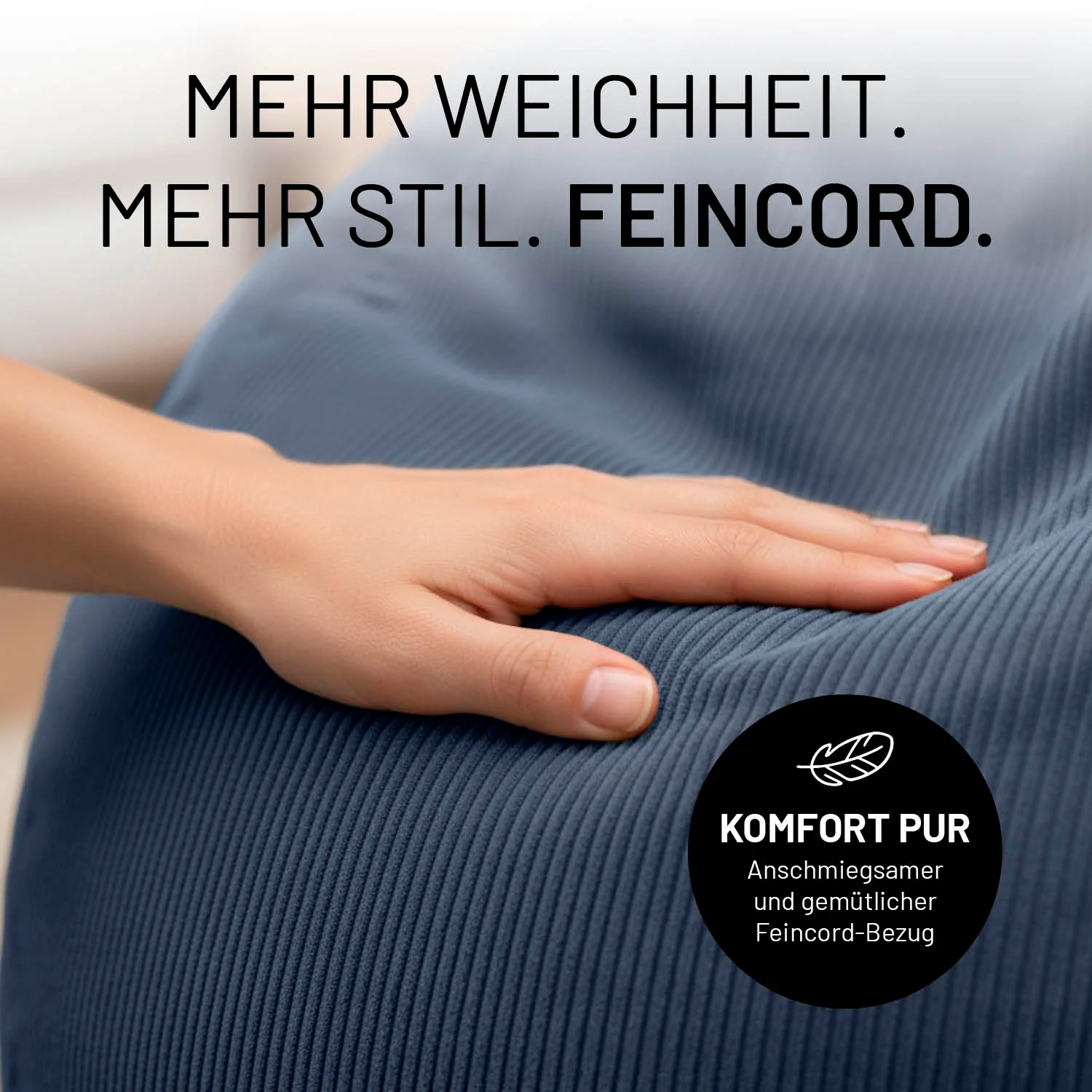 Comfort Line Sitzsack Feincord XXL - 315 L - Dunkelblau - Image 4