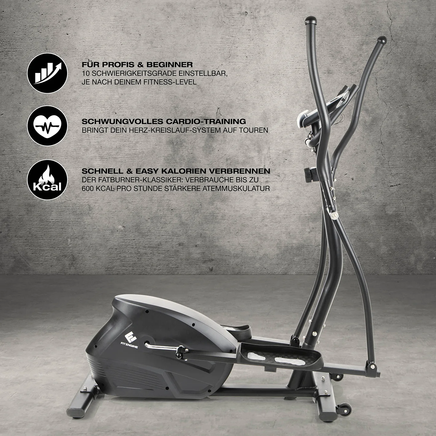 Crosstrainer - belastbar bis 150 kg - 10 Schwierigkeitsstufen - Image 2