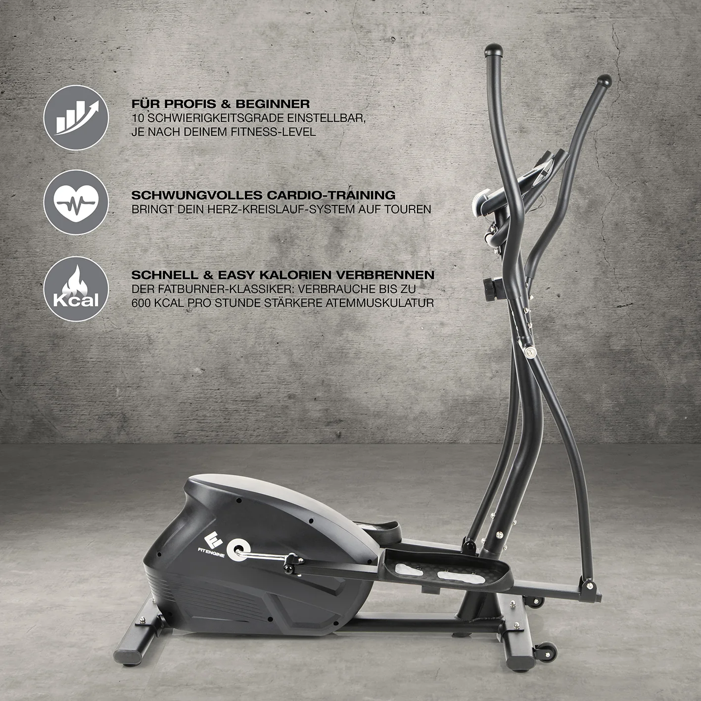 Crosstrainer - belastbar bis 150 kg - 10 Schwierigkeitsstufen - Image 8