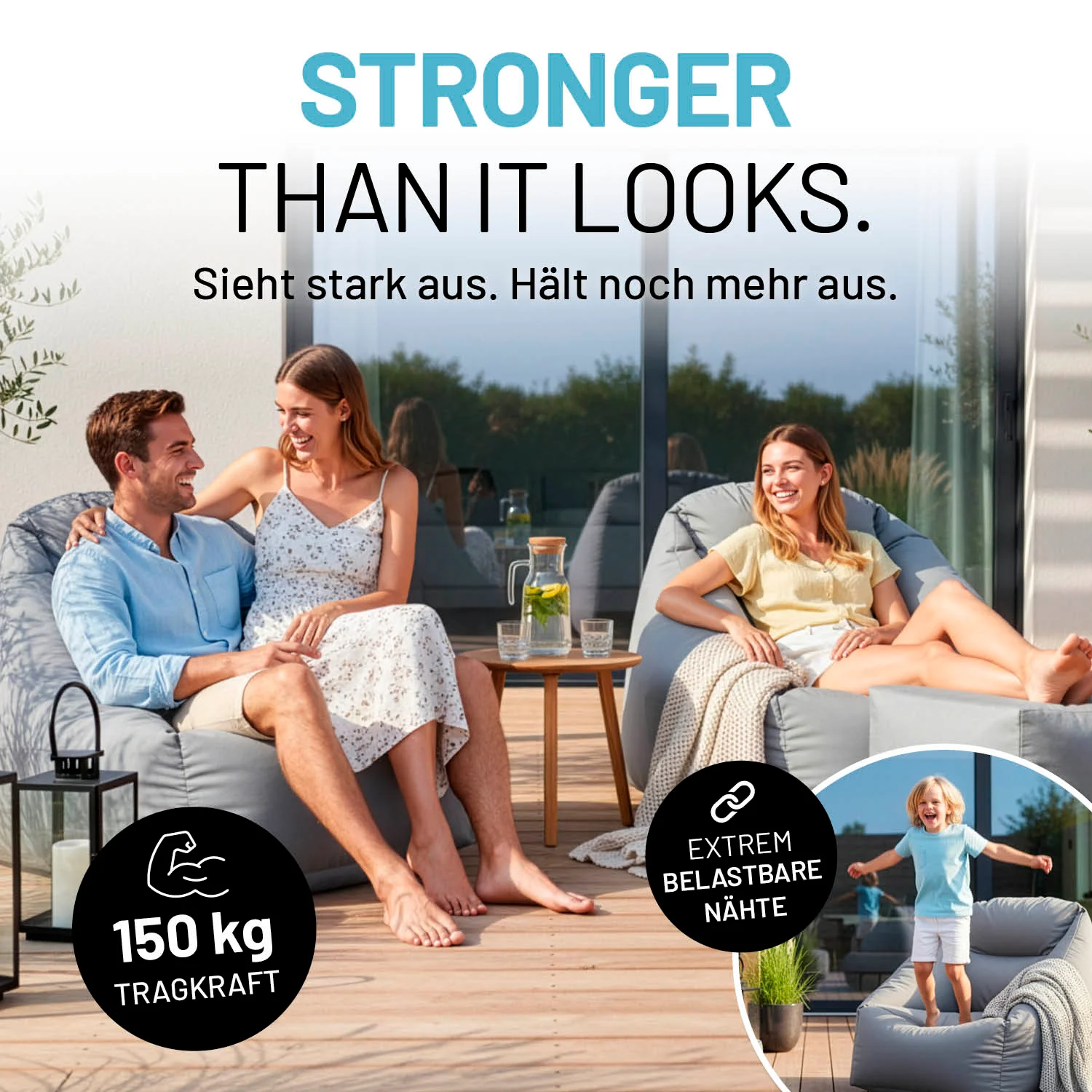 CrozyAir Relax-Set XL Luftsessel + Lufthocker inkl. Luftpumpe 2GO - Image 3