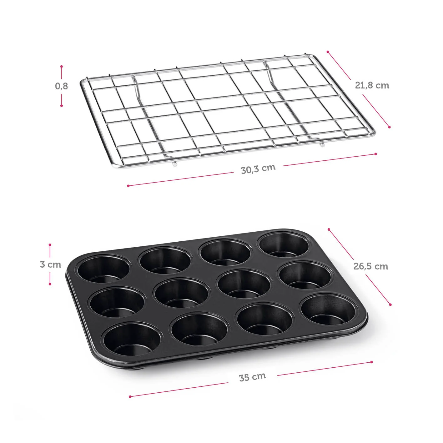 Backblech mit Zentrierhilfe für Muffins & Cupcakes - Image 6