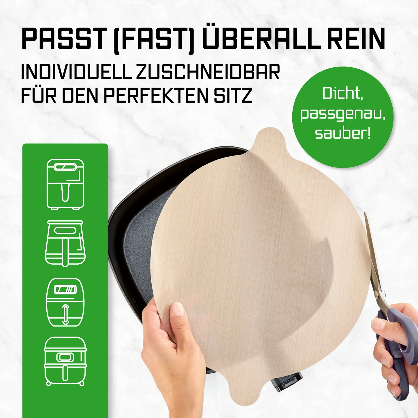 Dauerbackfolien-Set für Heißluftfritteusen - 2-tlg. - rund (25,5 cm) - Image 6