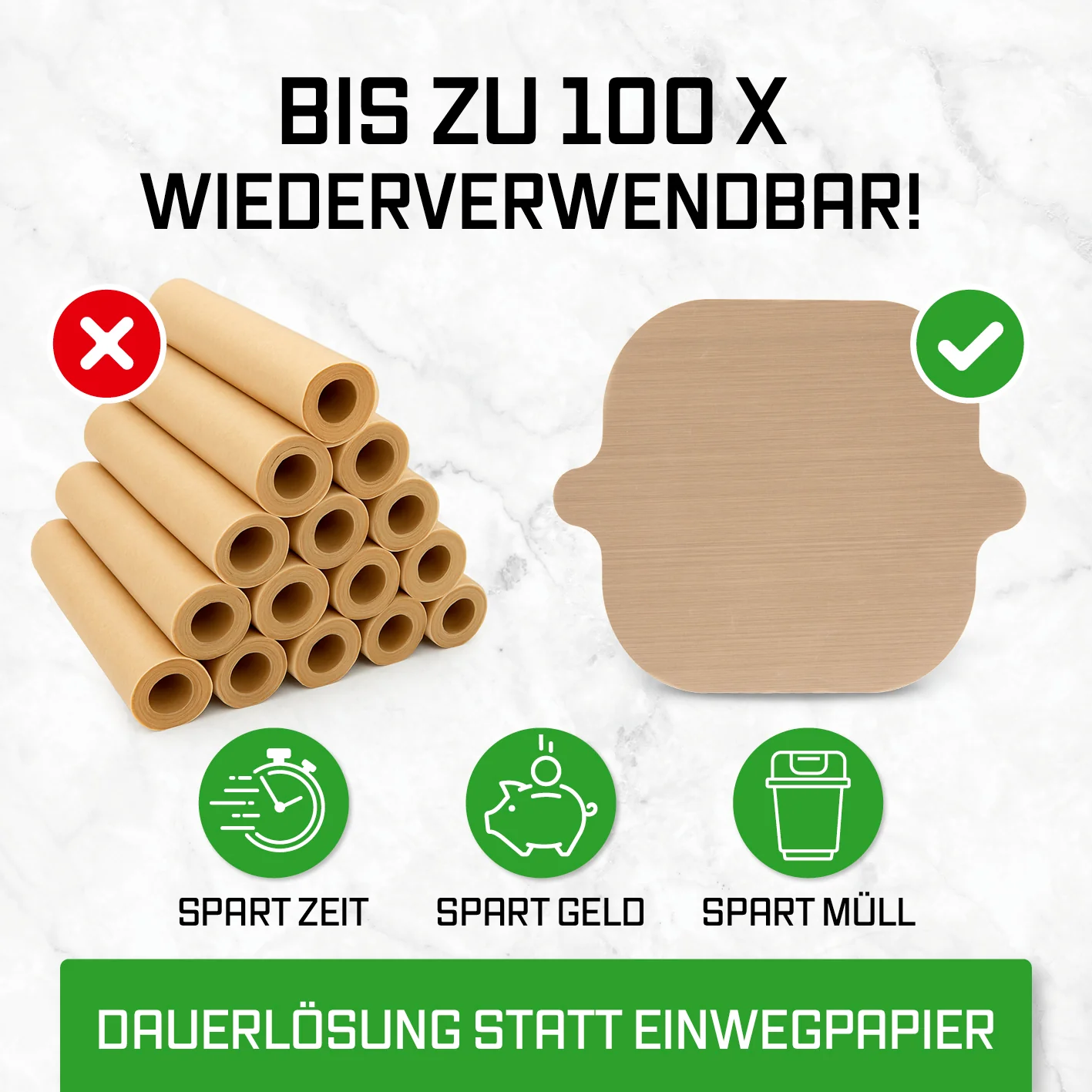 Dauerbackfolien-Set für Heißluftfritteusen - 2-tlg. - quadratisch (25 x 24 cm) - Image 7