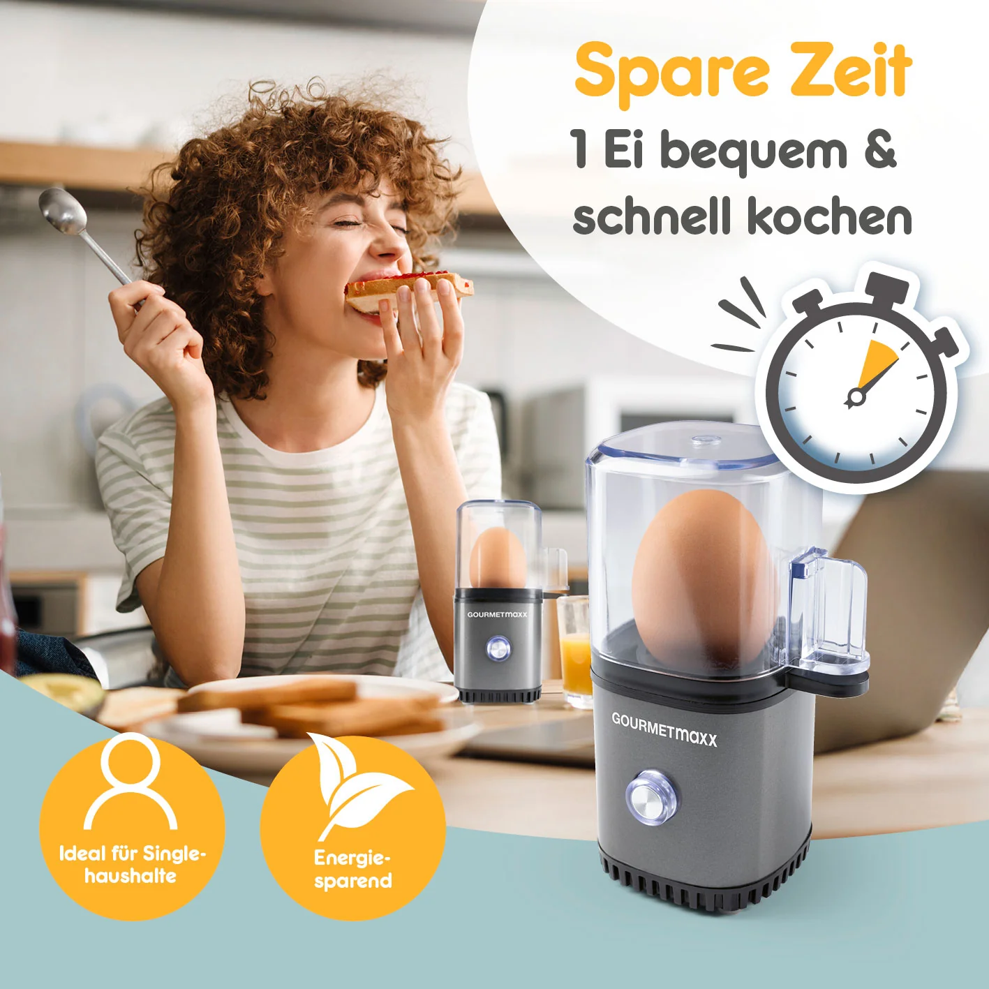 Design-Eierkocher 1 Ei - Anthrazit - Image 6