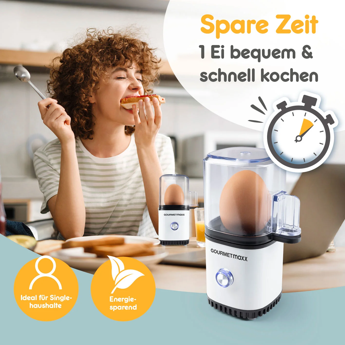 Design-Eierkocher 1 Ei - Weiß - Image 6