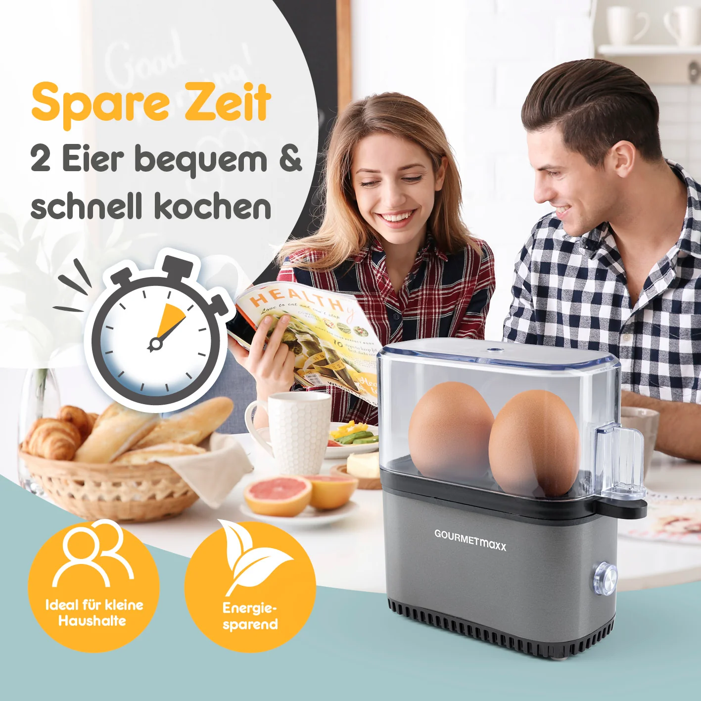 Design-Eierkocher 2 Eier - Anthrazit - Image 6