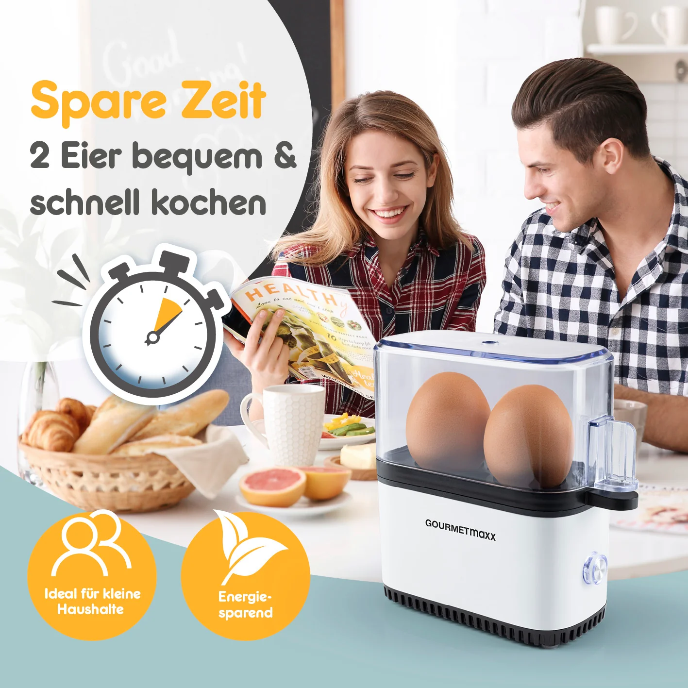 Design-Eierkocher 2 Eier - Weiß - Image 6