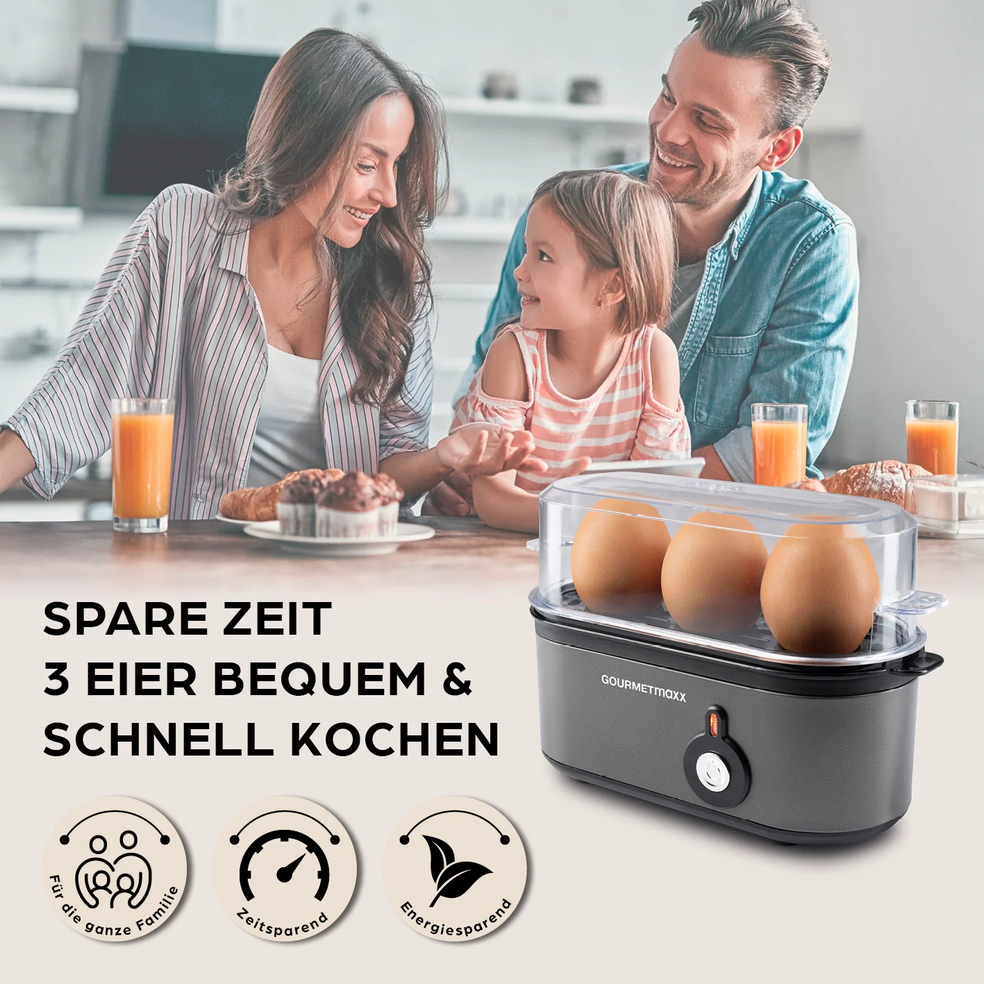 Design-Eierkocher 3 Eier - Anthrazit - Image 5