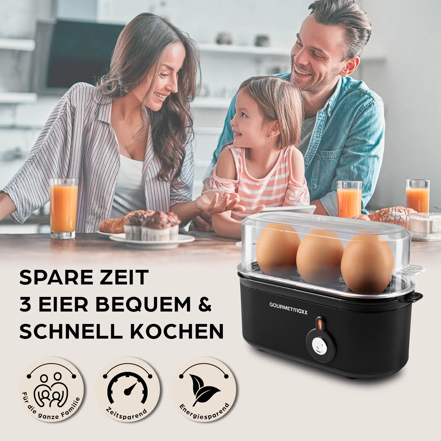 Design-Eierkocher 3 Eier - Schwarz - Image 5