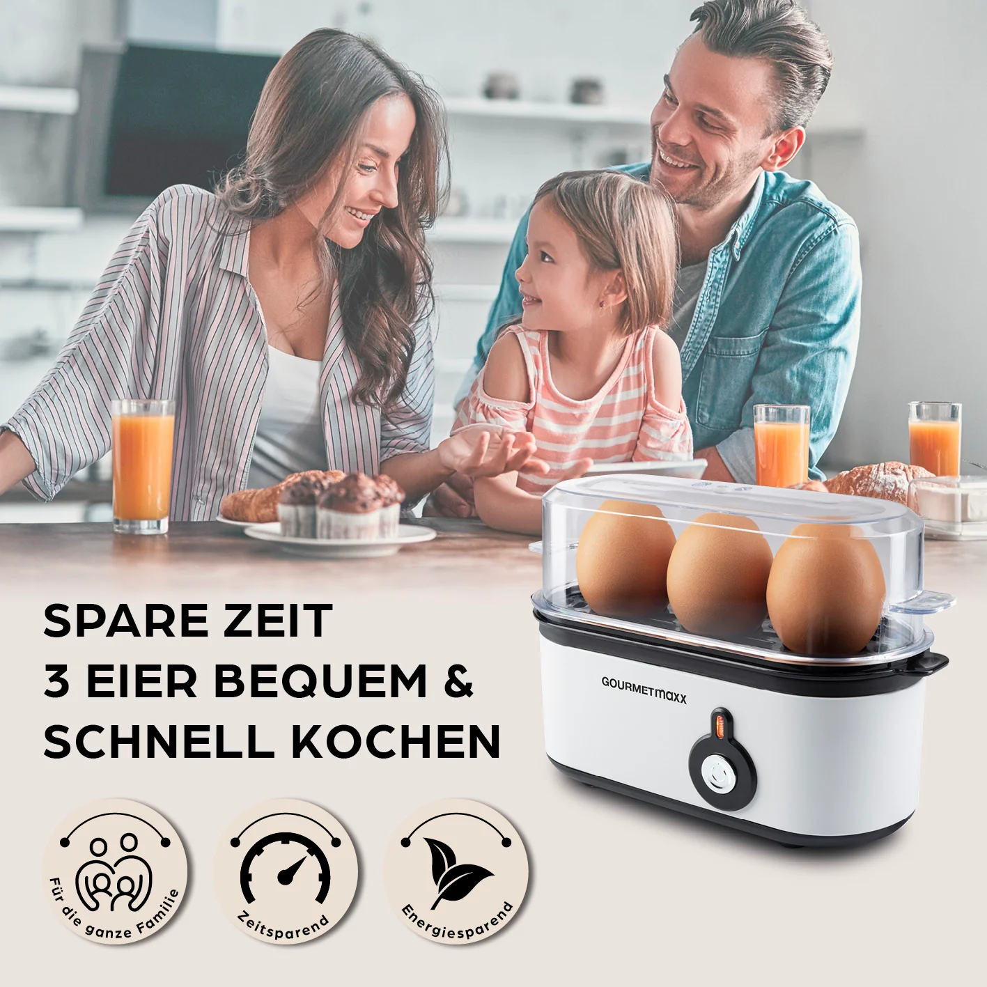 Design-Eierkocher 3 Eier - Weiß - Image 5