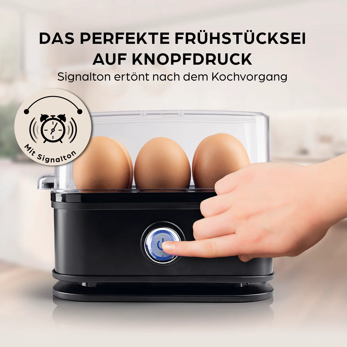 Design-Eierkocher 6 Eier - Schwarz - Image 2