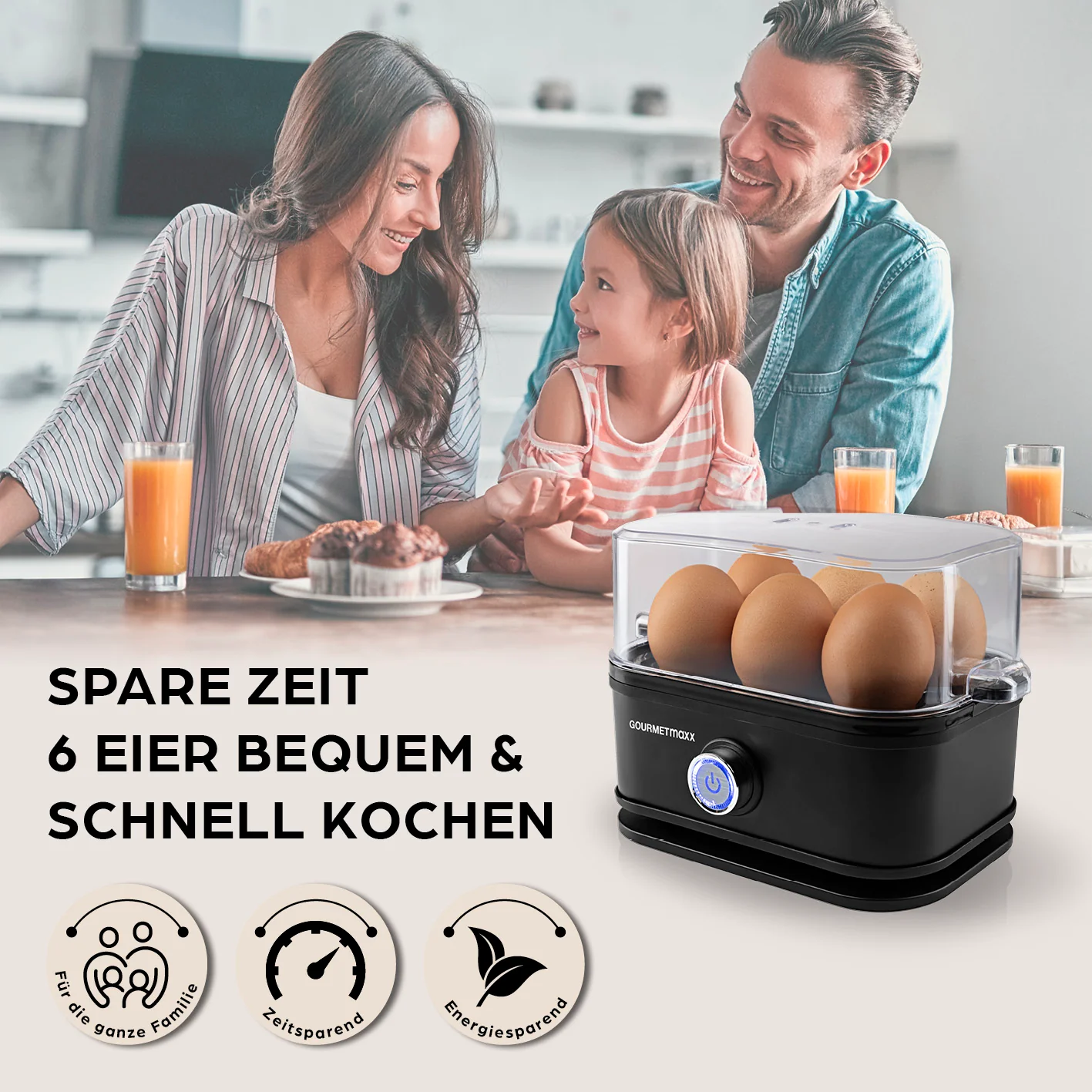 Design-Eierkocher 6 Eier - Schwarz - Image 5
