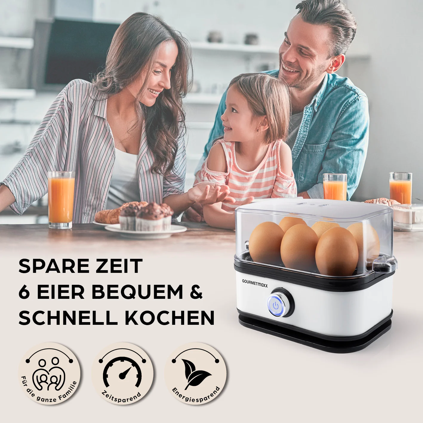 Design-Eierkocher 6 Eier - Weiß - Image 5