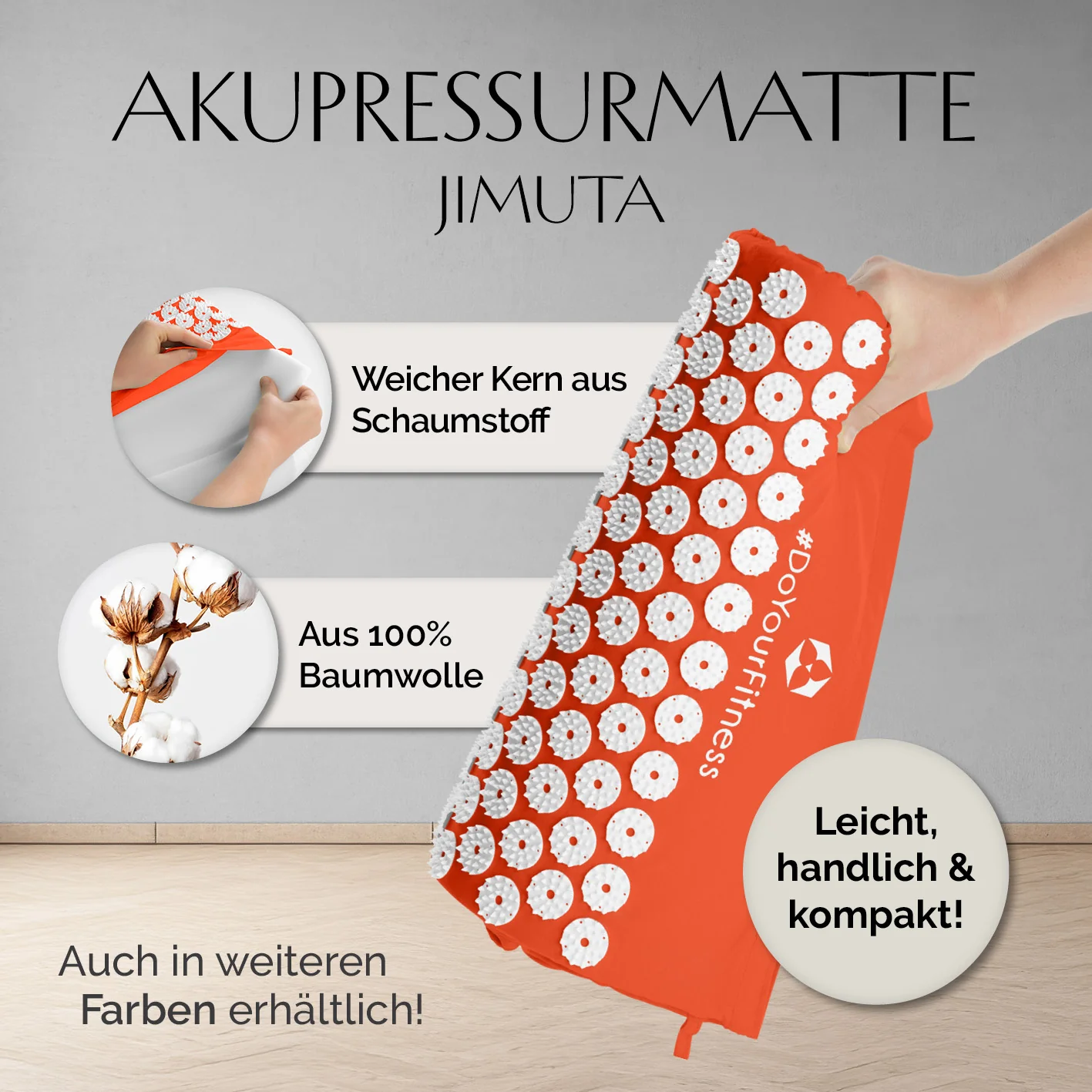 Akupressur-Set Jimuta - 20 x 20 x 42 cm - orange - Image 7
