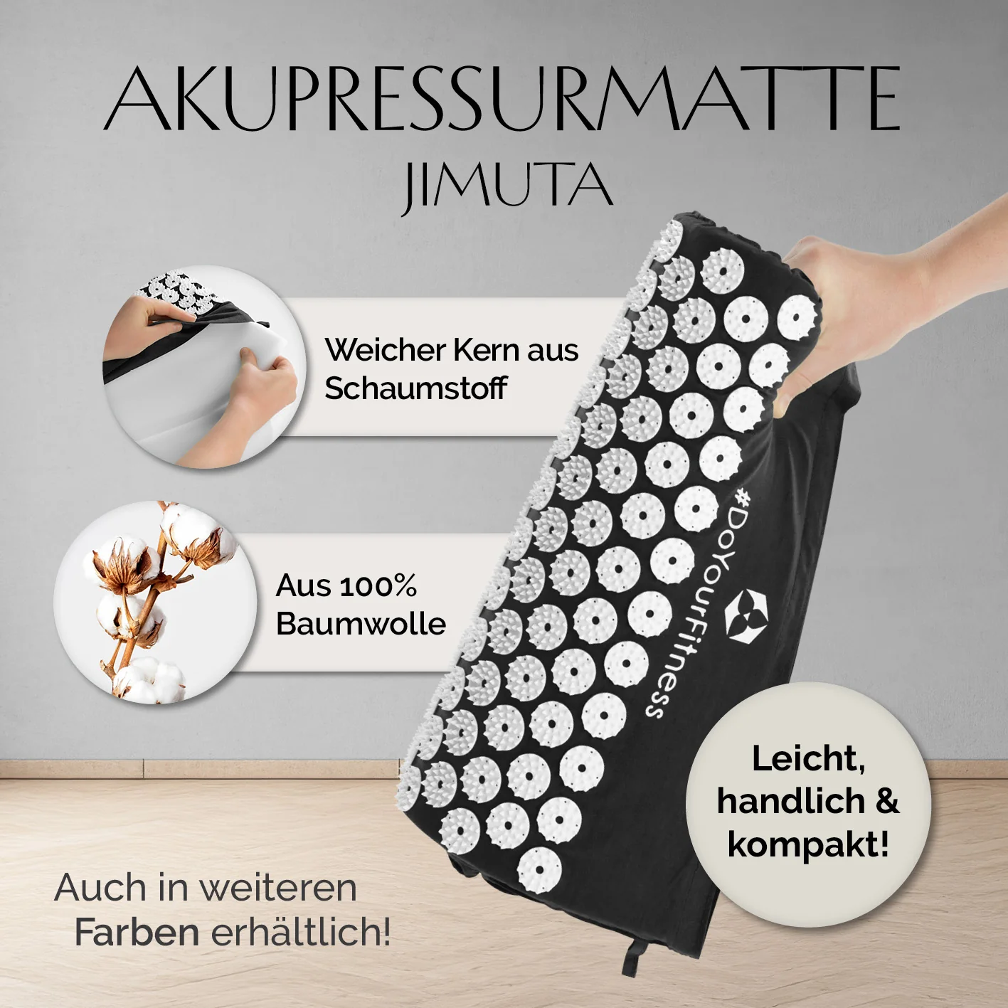 Akupressur-Set Jimuta - 20 x 20 x 42 cm - schwarz - Image 7