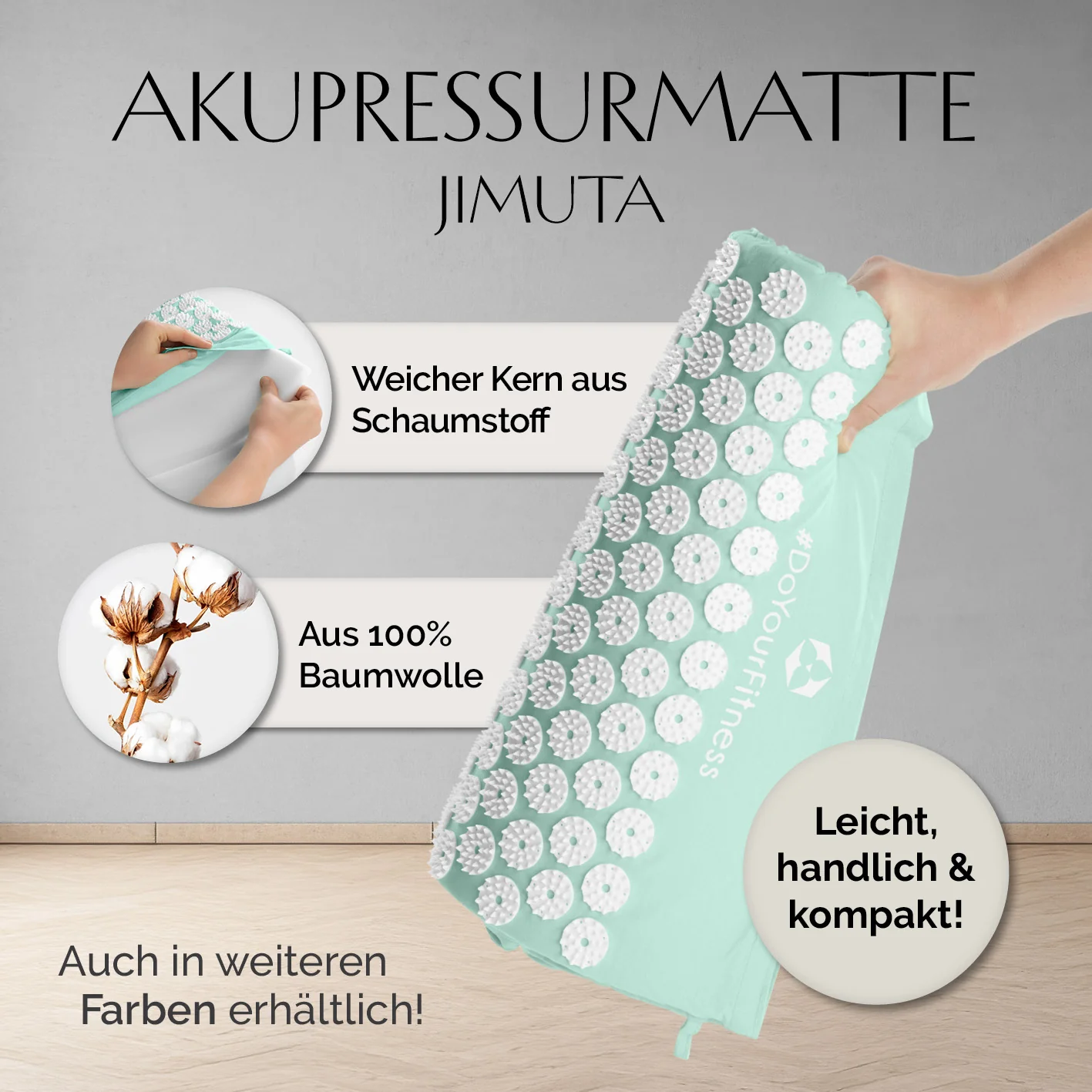 Akupressur-Set Jimuta - 20 x 20 x 42 cm - türkis - Image 7