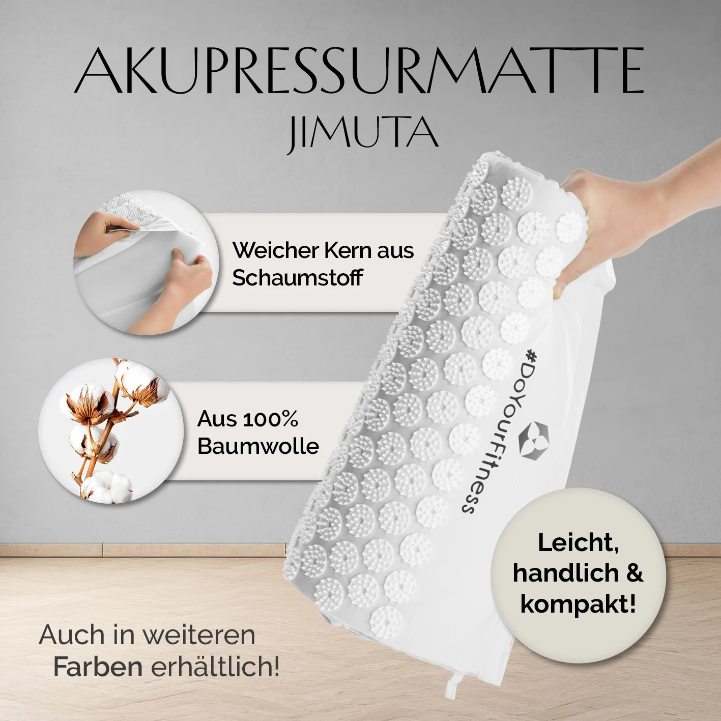 Akupressur-Set Jimuta - 20 x 20 x 42 cm - weiß - Image 7