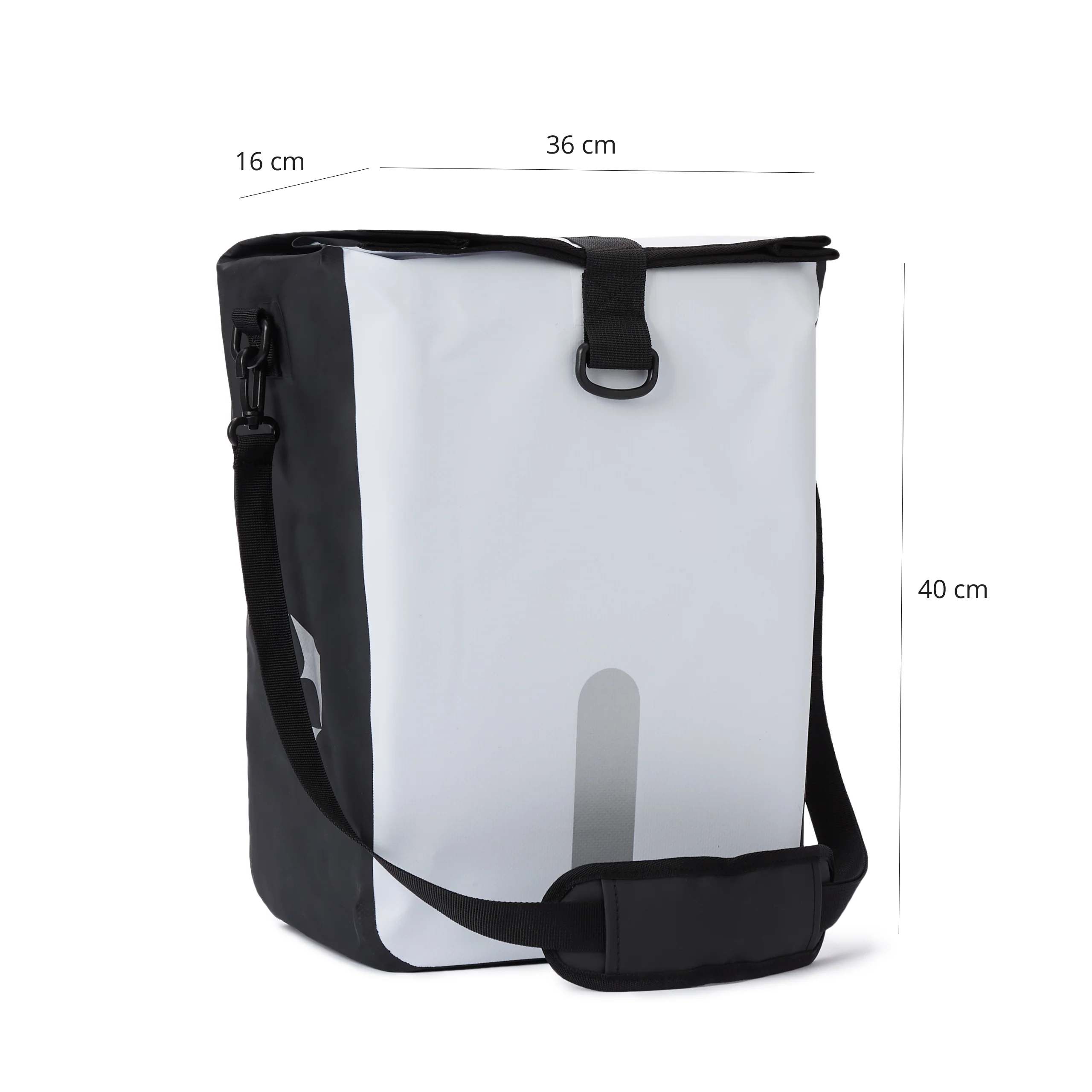 Wasserdichte Fahrradtasche Roll-Top - 21 L - Weiß - Image 4