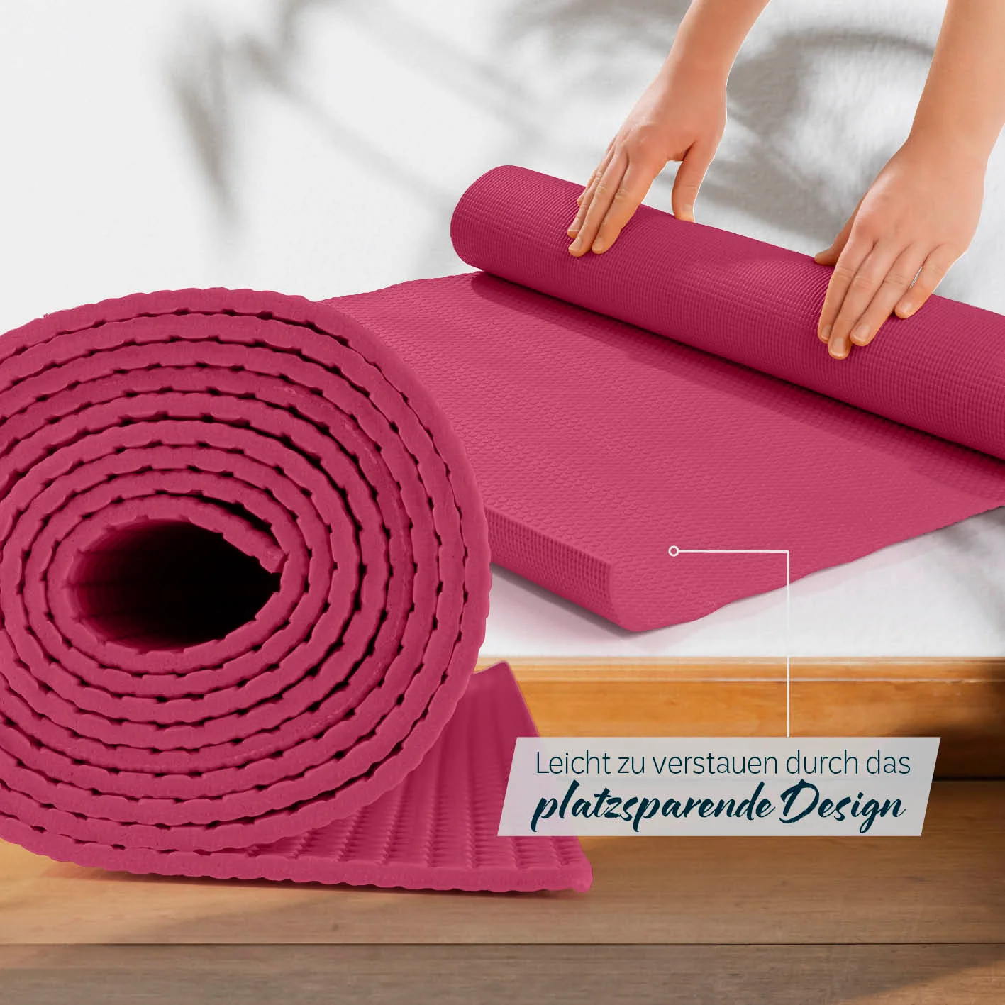 Yogamatte Kirana - 183 x 61 x 0,4 cm - Aubergine - Image 6