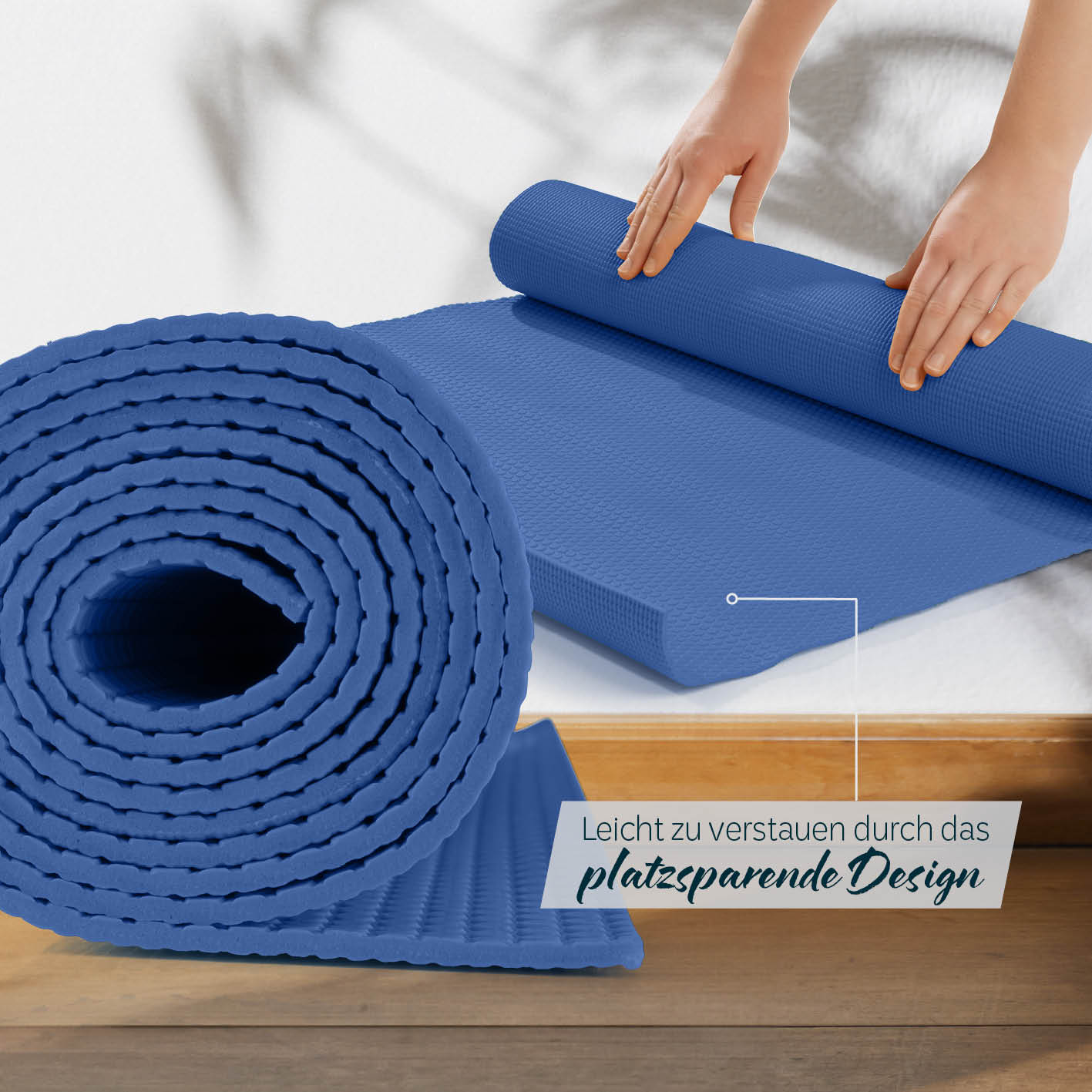 Yogamatte Kirana - 183 x 61 x 0,4 cm - Navyblau - Image 6