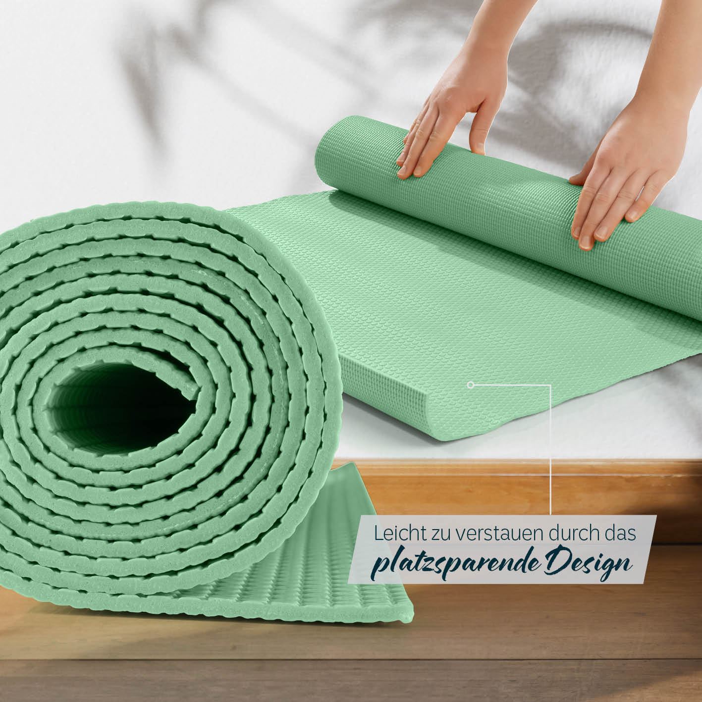 Yogamatte Kirana - 183 x 61 x 0,4 cm - Mint - Image 6
