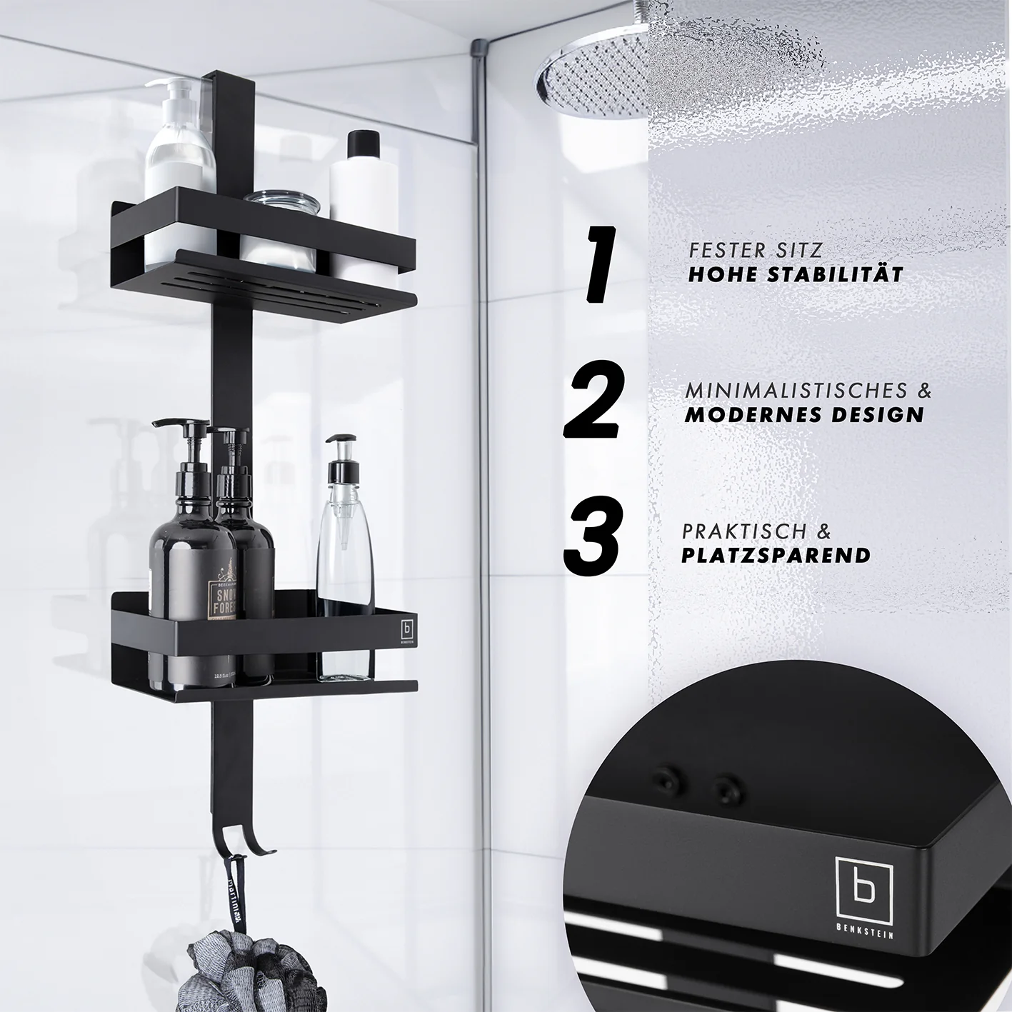 Dusch-Organizer - Schwarz - Image 3