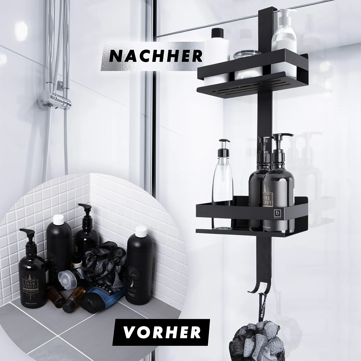 Dusch-Organizer - Schwarz - Image 5