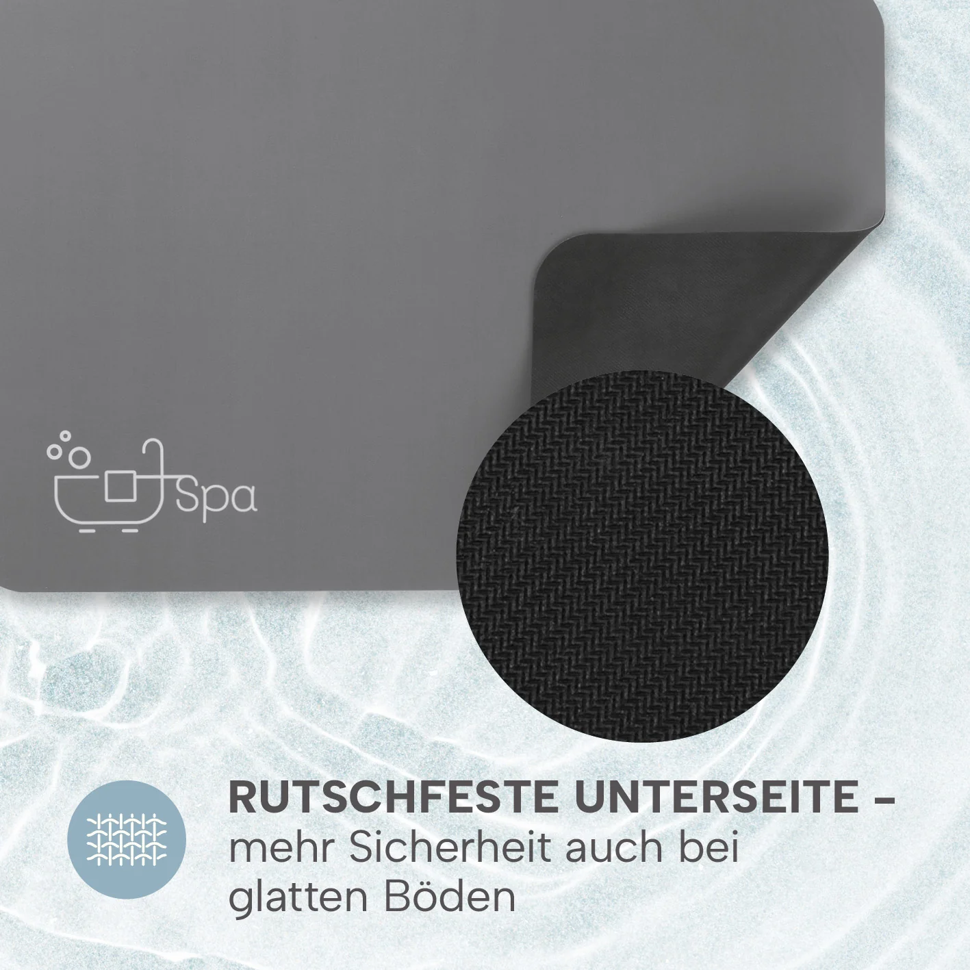 Badematte Spa - 60 x 90 cm - Dunkelgrau - Image 4