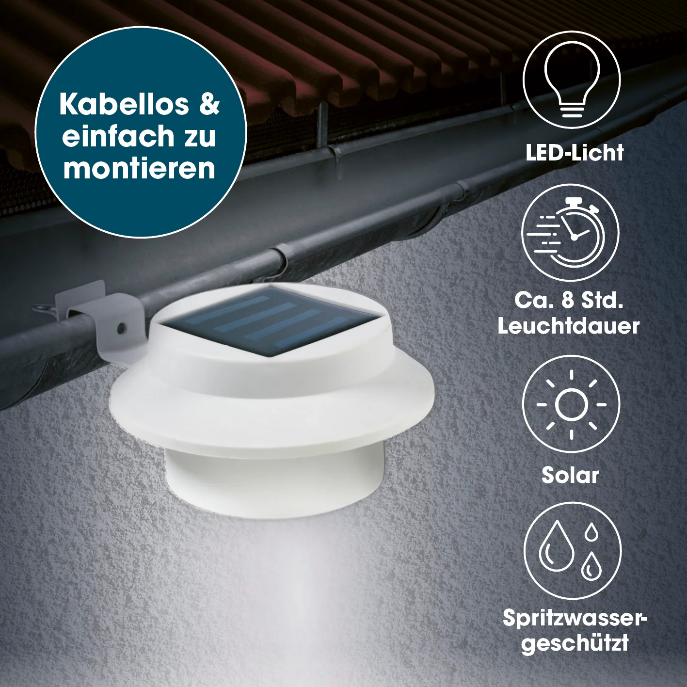 Dachrinnen-Leuchten - 3er-Set - Image 2