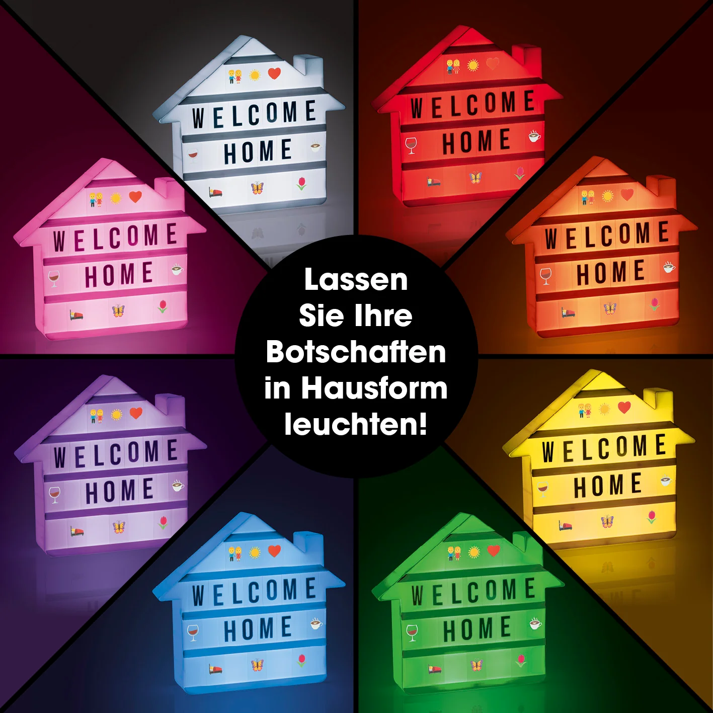 LED-Leuchtkasten Haus - 173 Buchstaben & 150 Moodjis - Image 5