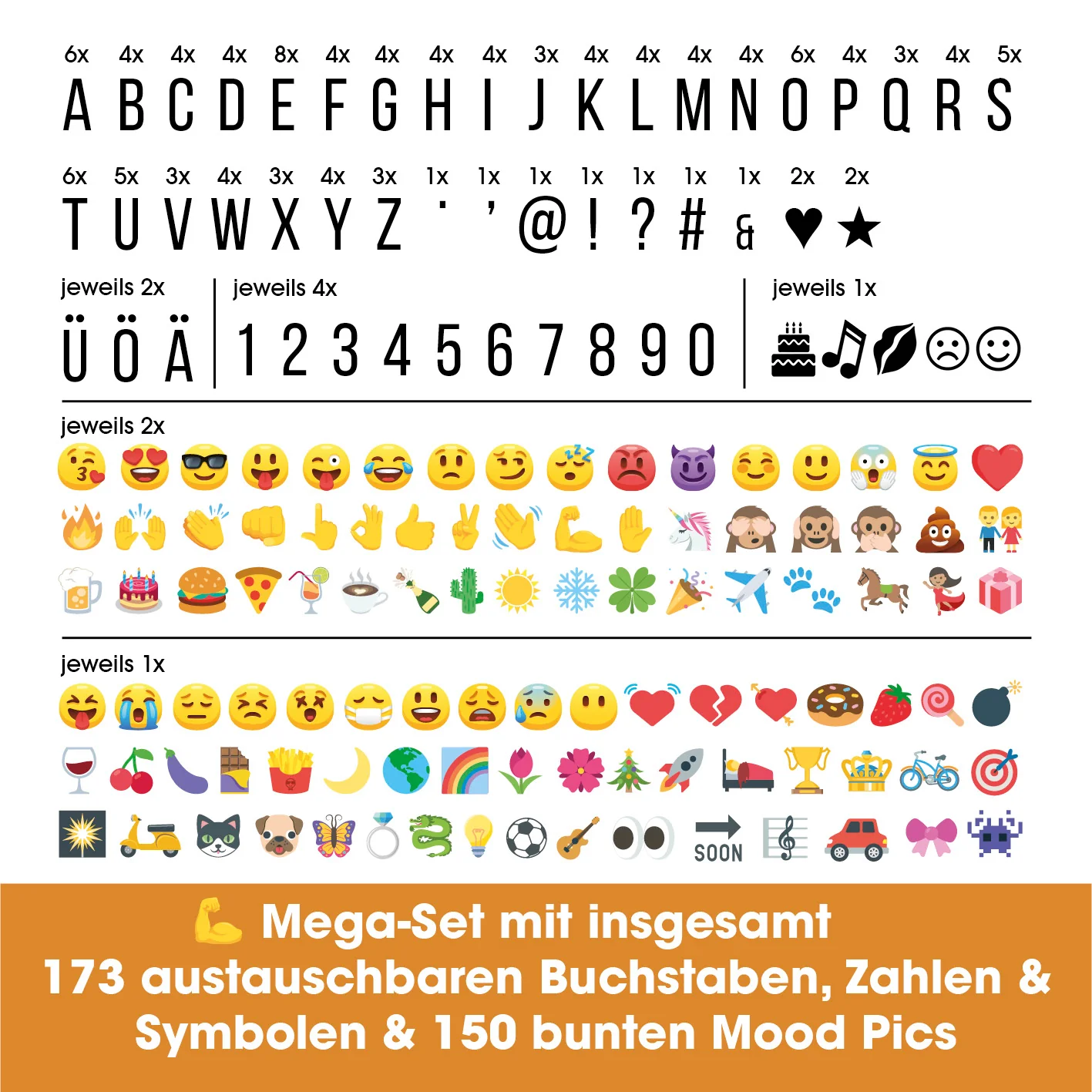 LED-Leuchtkasten Herz - 173 Buchstaben & 150 Moodjis - Image 3