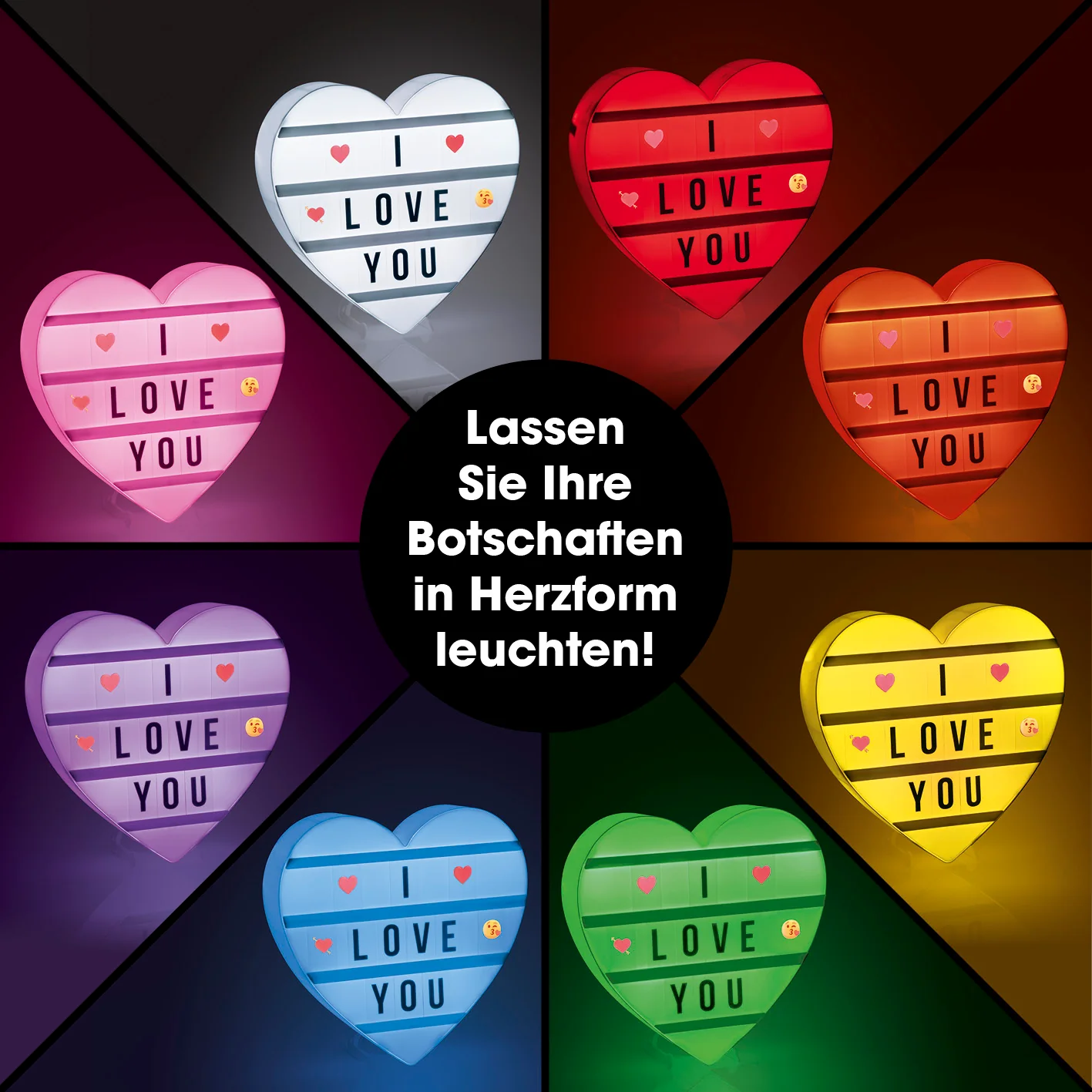 LED-Leuchtkasten Herz - 173 Buchstaben & 150 Moodjis - Image 5