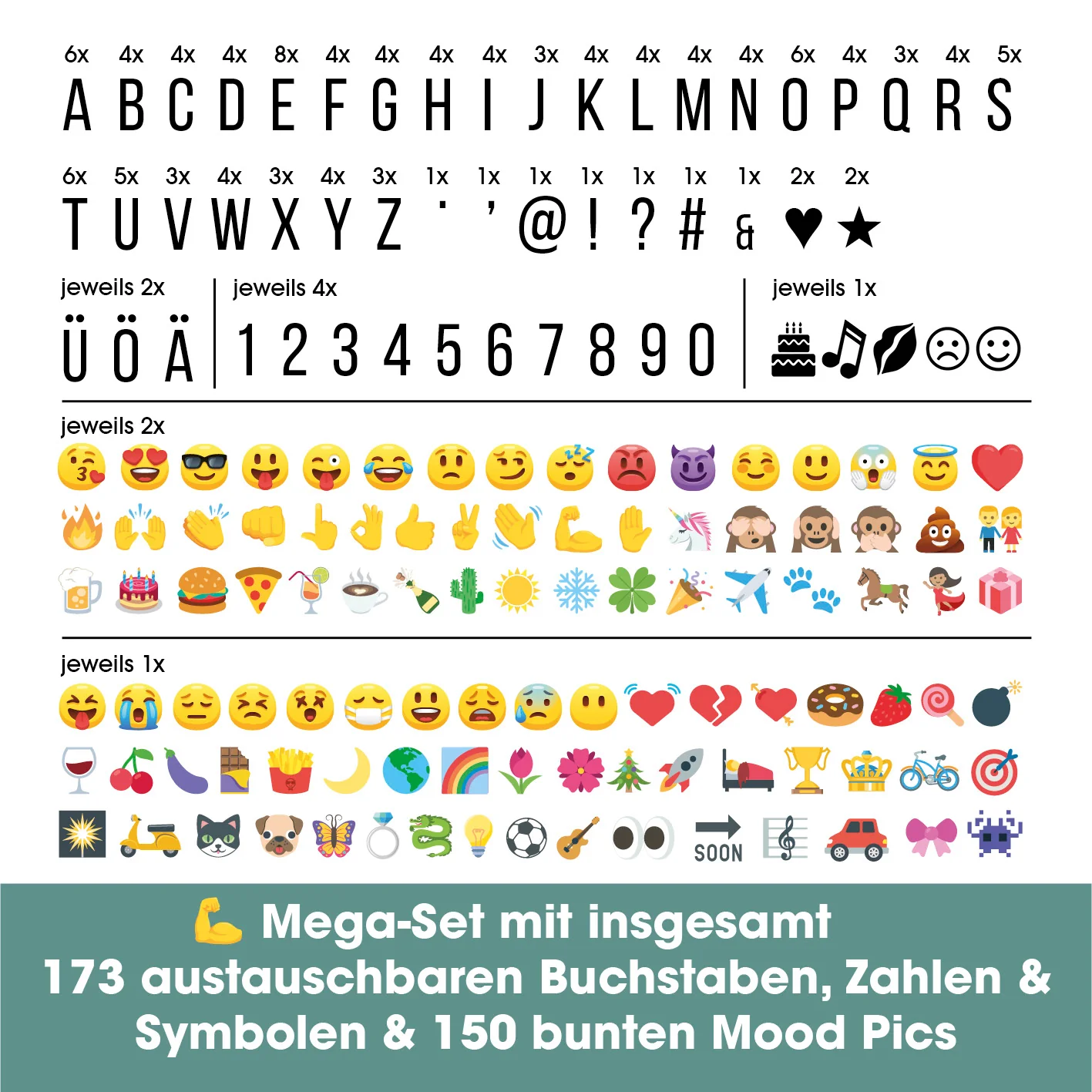 LED-Leuchtkasten Stern - 173 Buchstaben & 150 Moodjis - Image 3