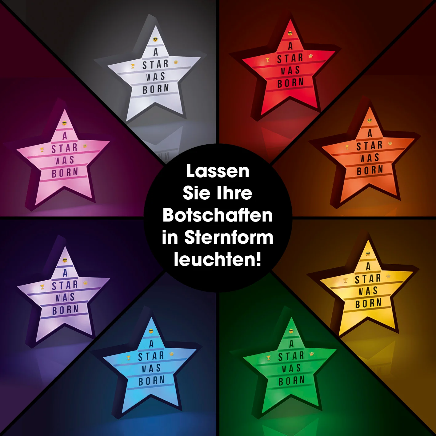 LED-Leuchtkasten Stern - 173 Buchstaben & 150 Moodjis - Image 5