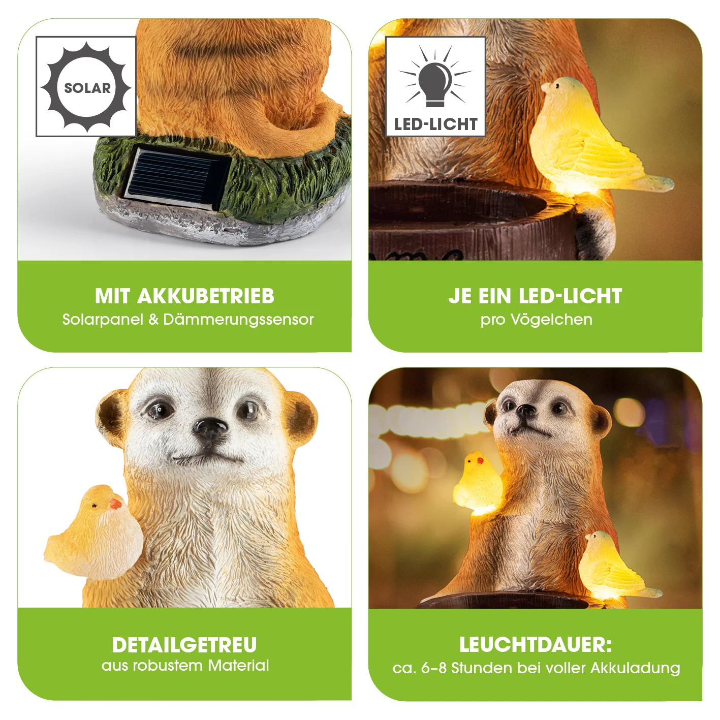 Solarleuchte Erdmännchen als Vogeltränke - Image 7