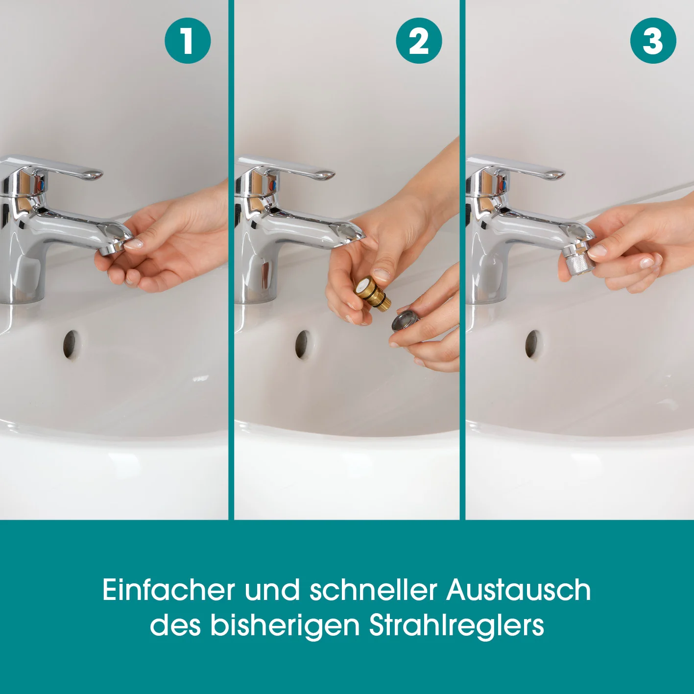 Strahlregler für Wasserarmaturen 3,5cm - Edelstahl - Image 6
