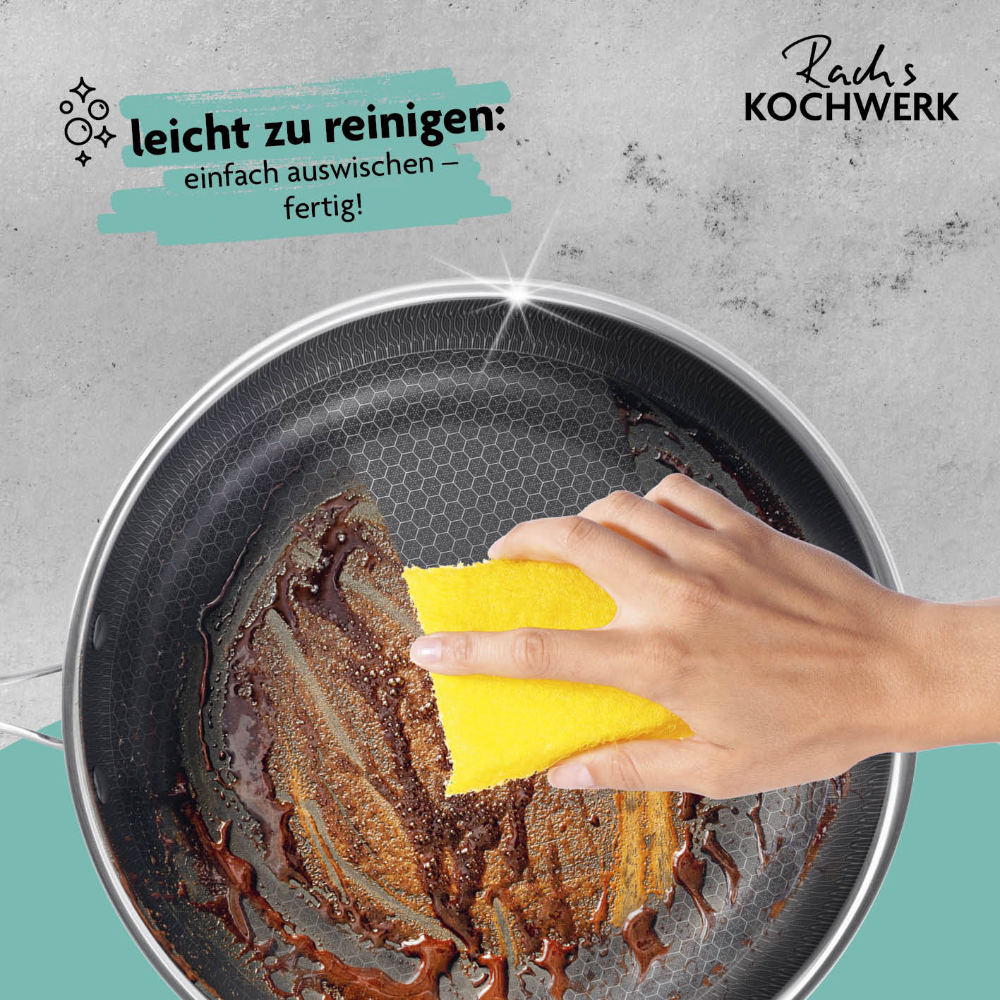 Edelstahl-Pfanne mit Wabenstruktur Ø 24 cm - Image 5