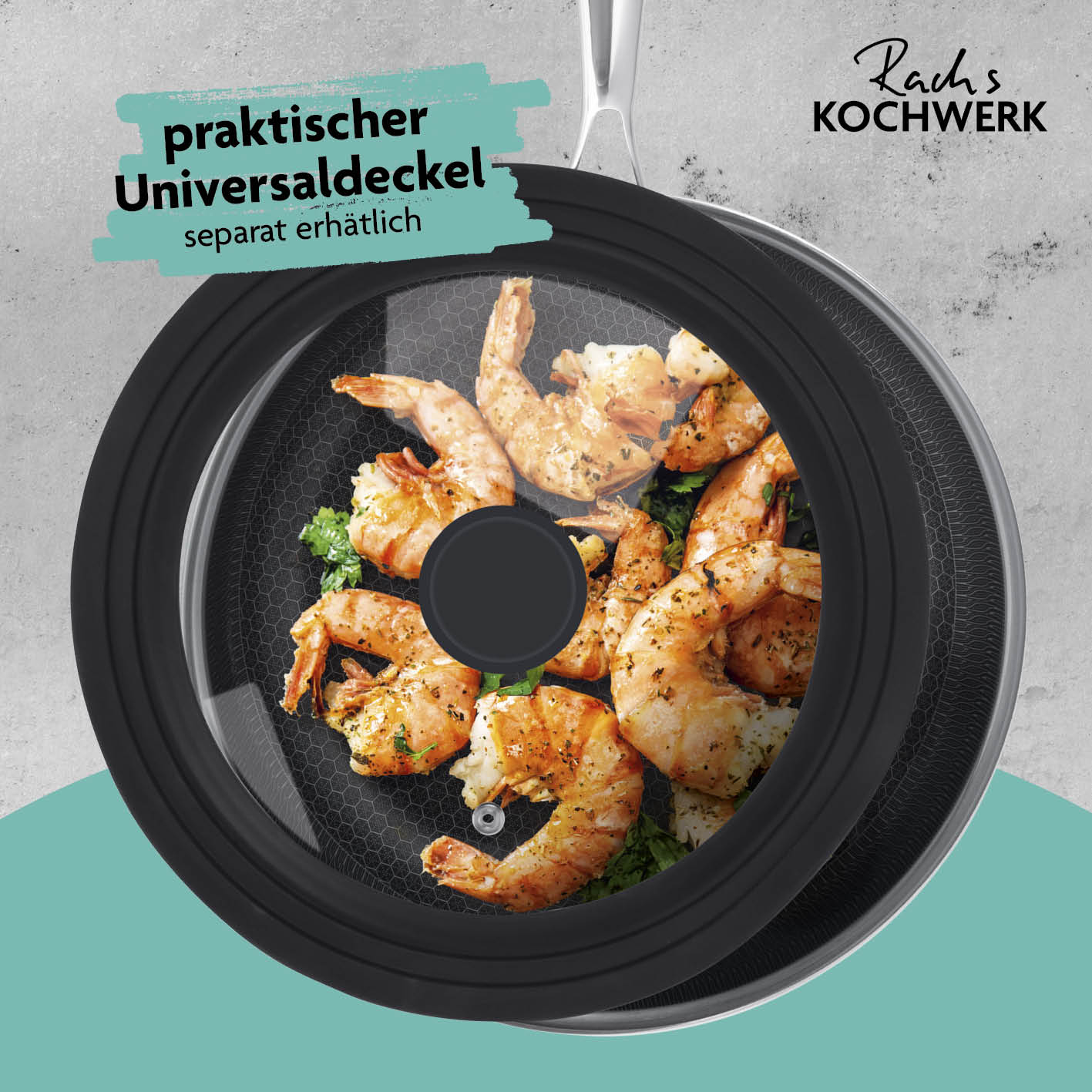 Edelstahl-Pfanne mit Wabenstruktur Ø 28 cm - Image 6