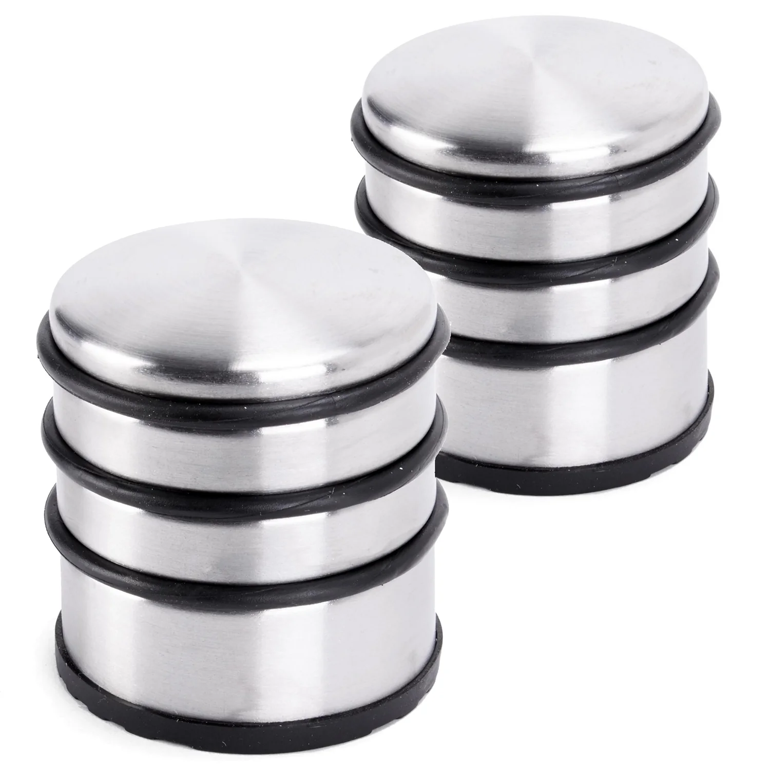 Edelstahl Türstopper Chrom-Design hoch 2 Stück