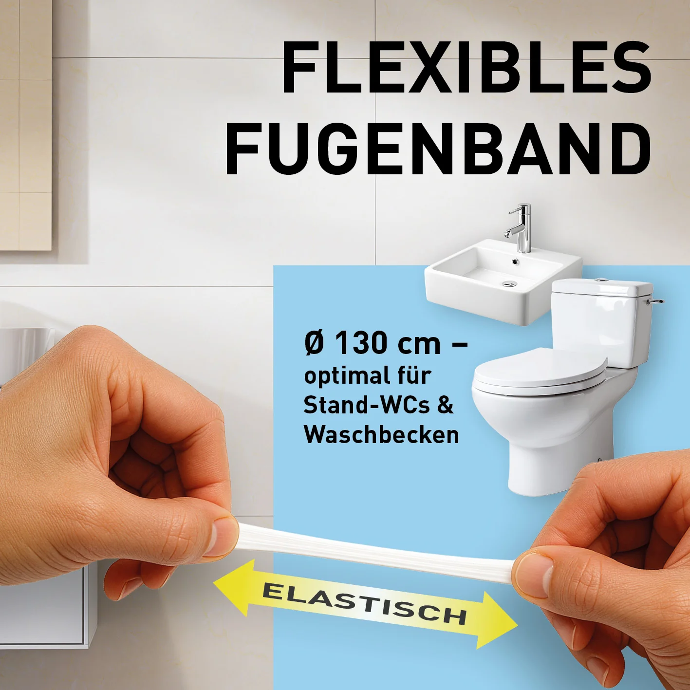 Fugenband 130 cm für Waschtisch/Waschbecken - Image 6