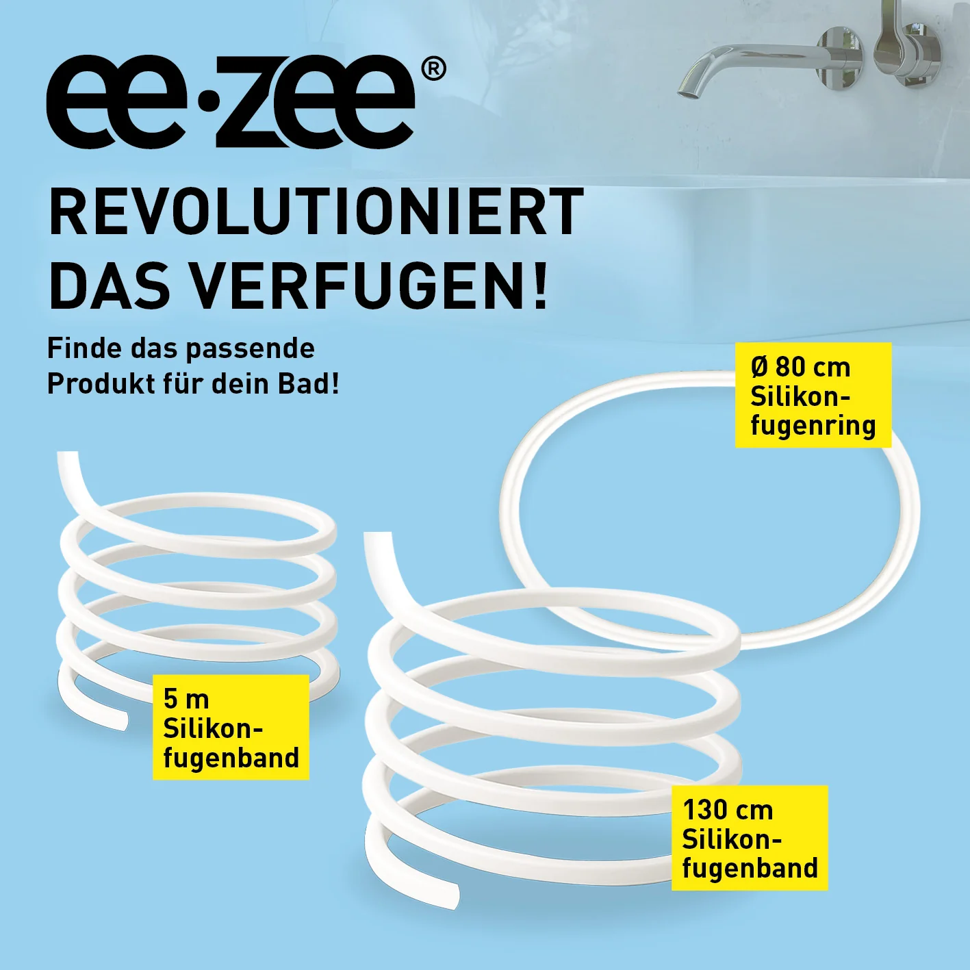 Fugenband Meterware 5 m für Waschtisch/Waschbecken - zuschneidbar - Image 7