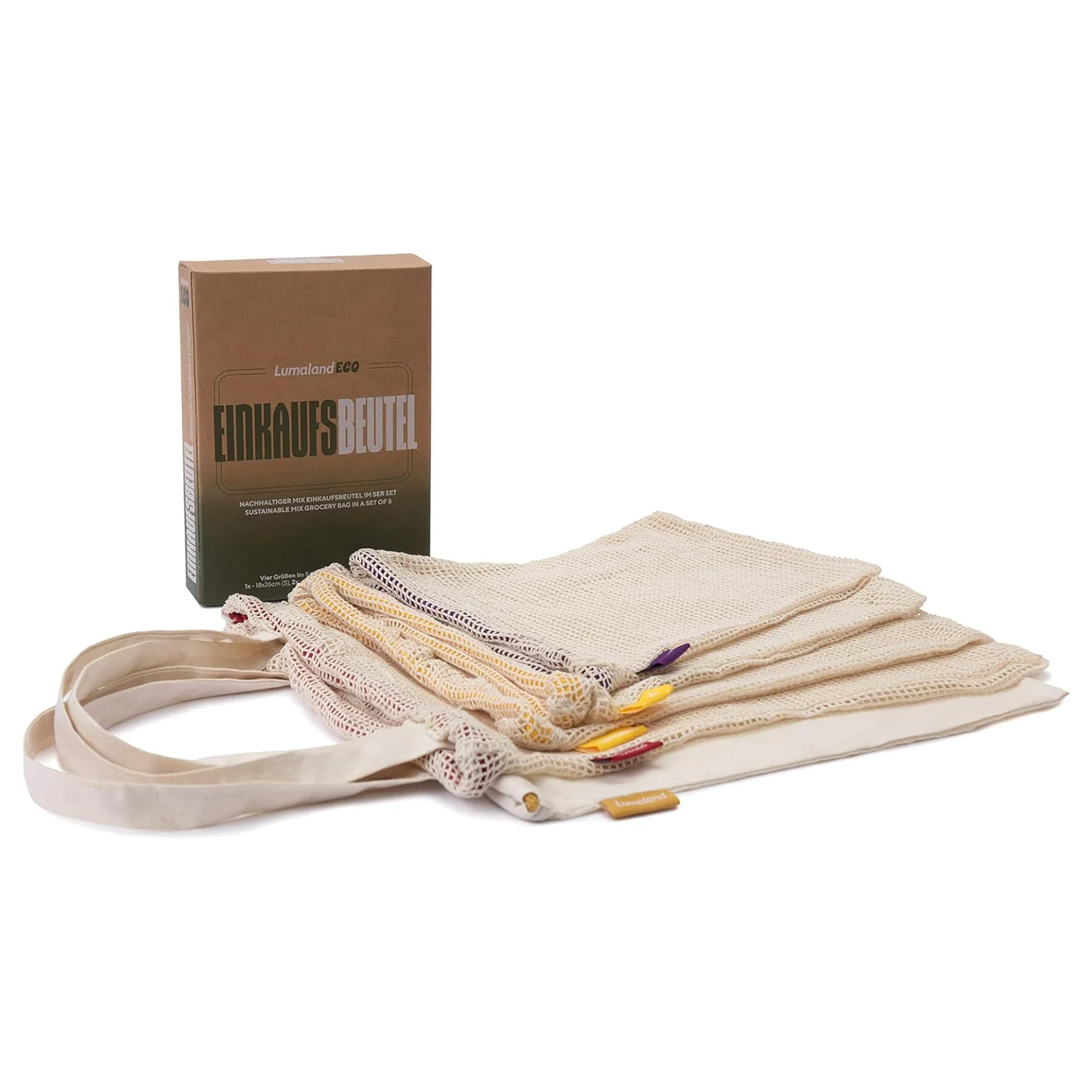 Einkaufsbeutel  aus 100% Baumwolle - 4er-Set