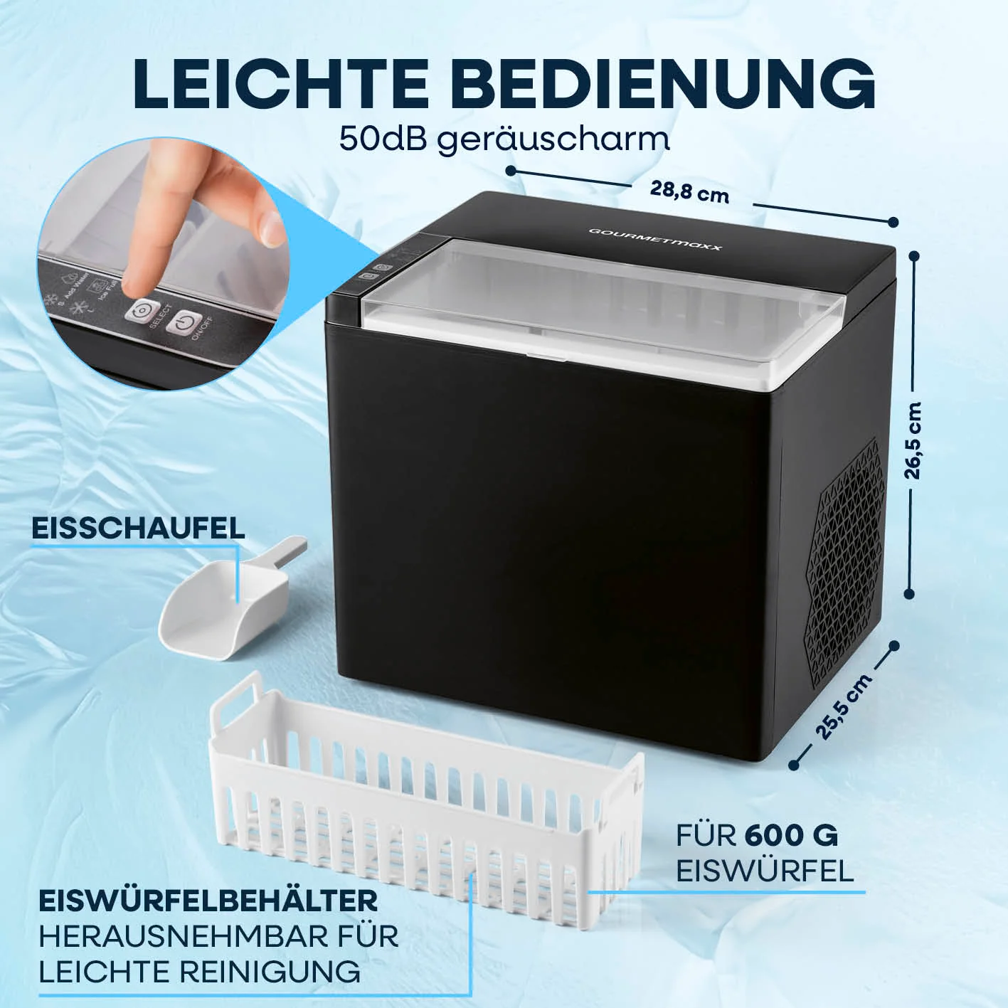 Eiswürfelmaschine inkl. Auffangbehälter & Eisschaufel - Image 5