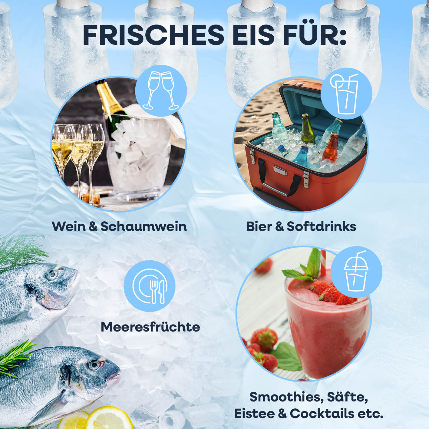Eiswürfelmaschine inkl. Auffangbehälter & Eisschaufel - Image 8