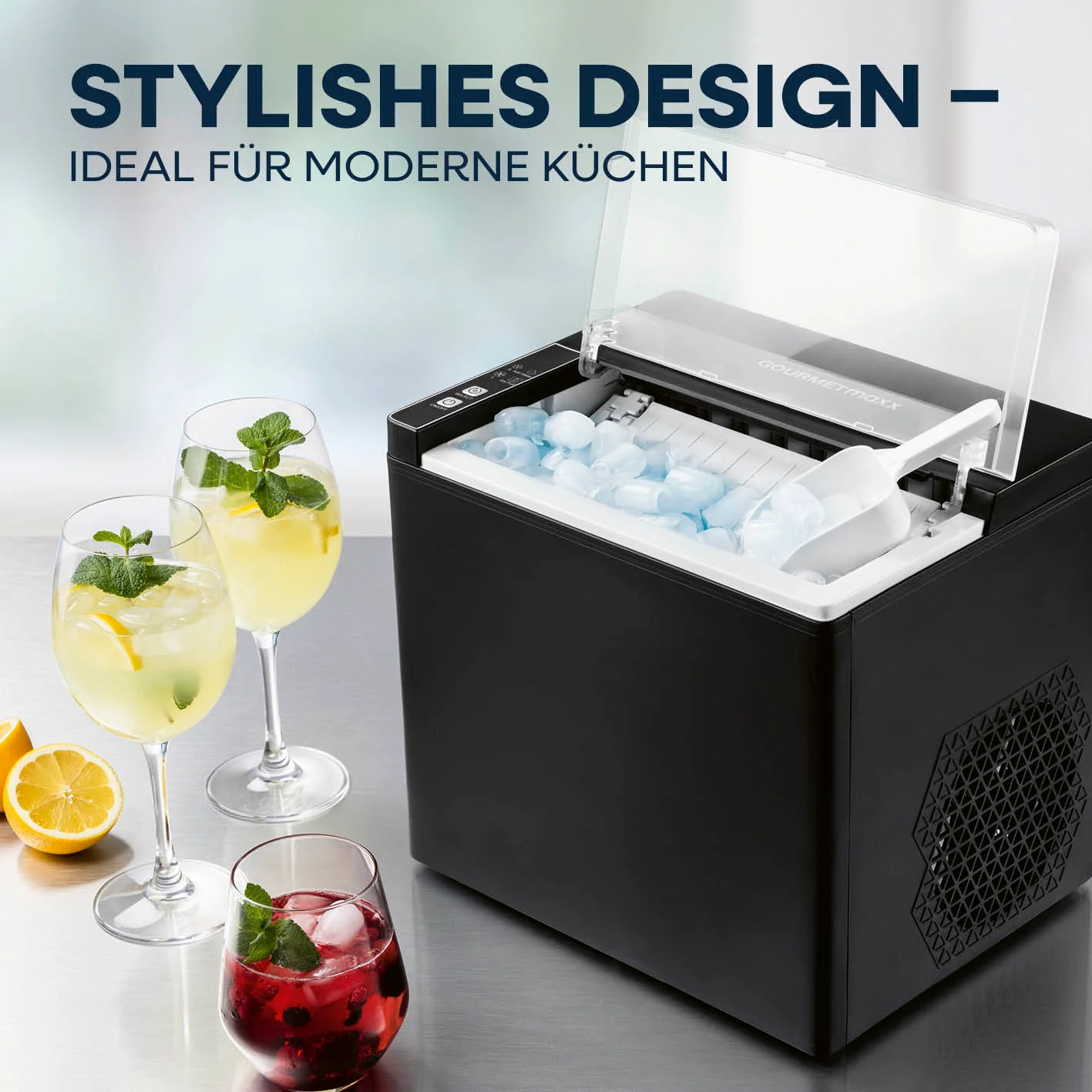 Eiswürfelmaschine inkl. Auffangbehälter & Eisschaufel - Image 9