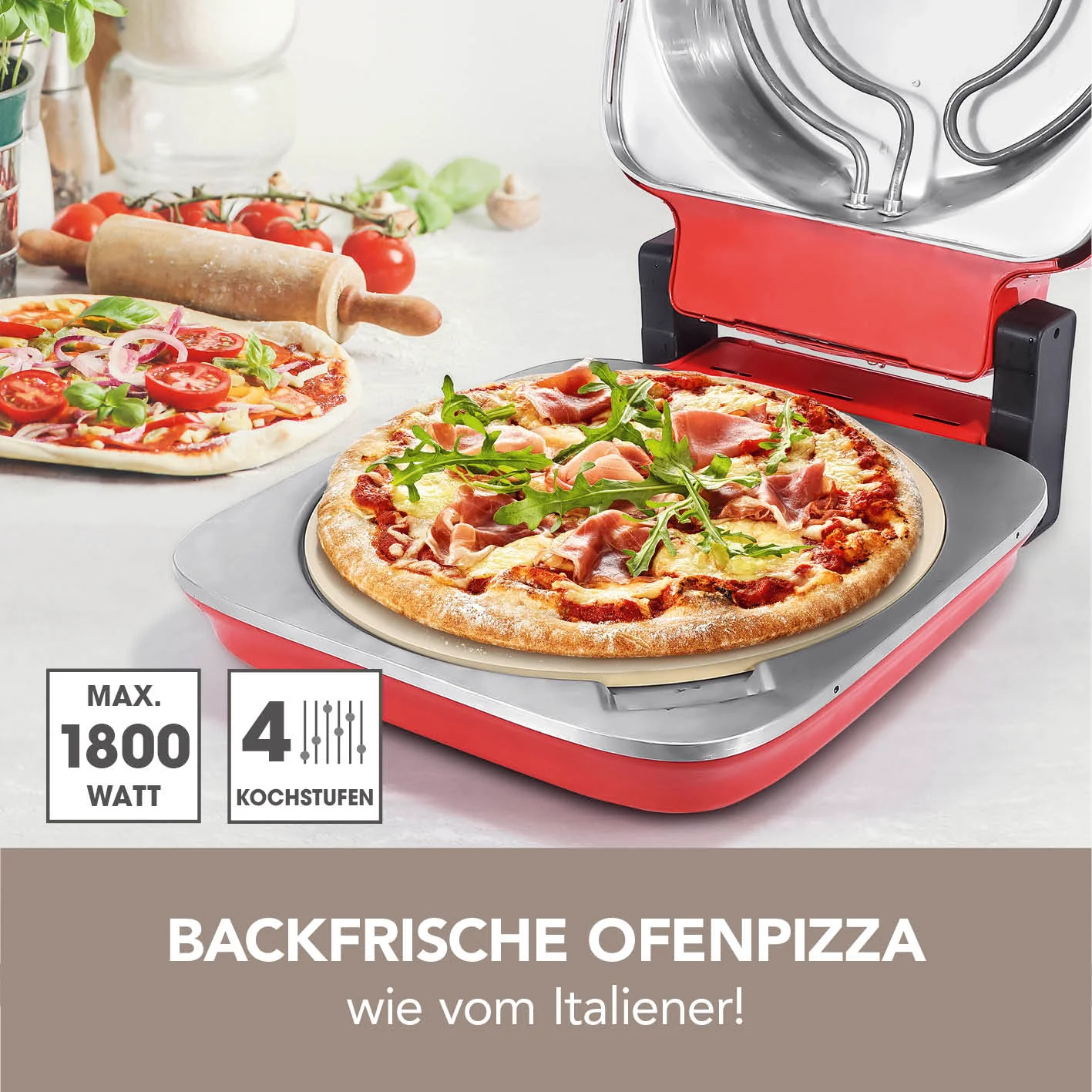 Elektro-Pizzaofen inkl. Pizzastein - Image 2