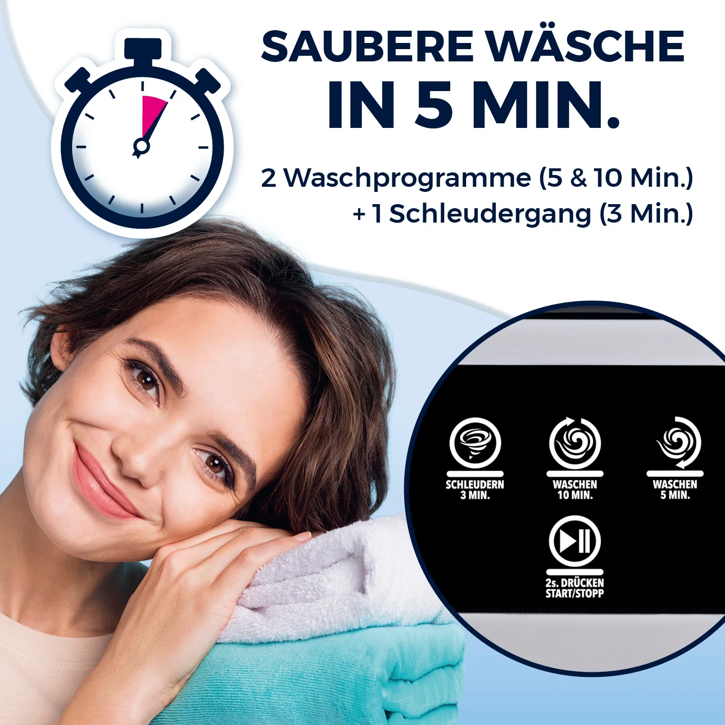 Faltbare Mini-Waschmaschine - Image 5